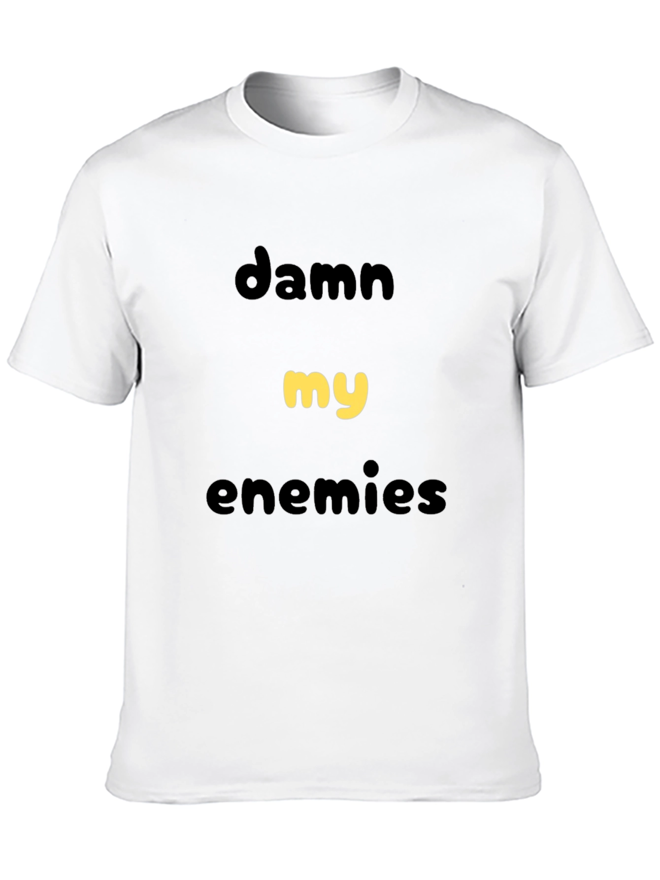 Damn My Enemies Graphic Tee - Black