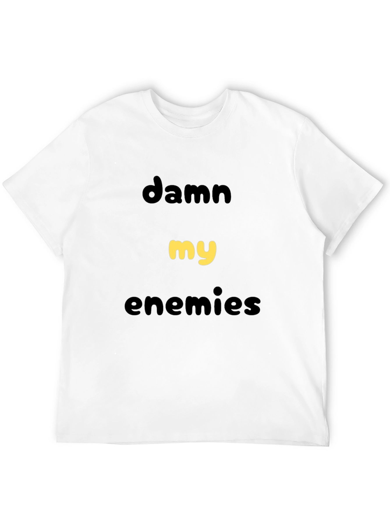 Damn My Enemies Graphic Tee - Black