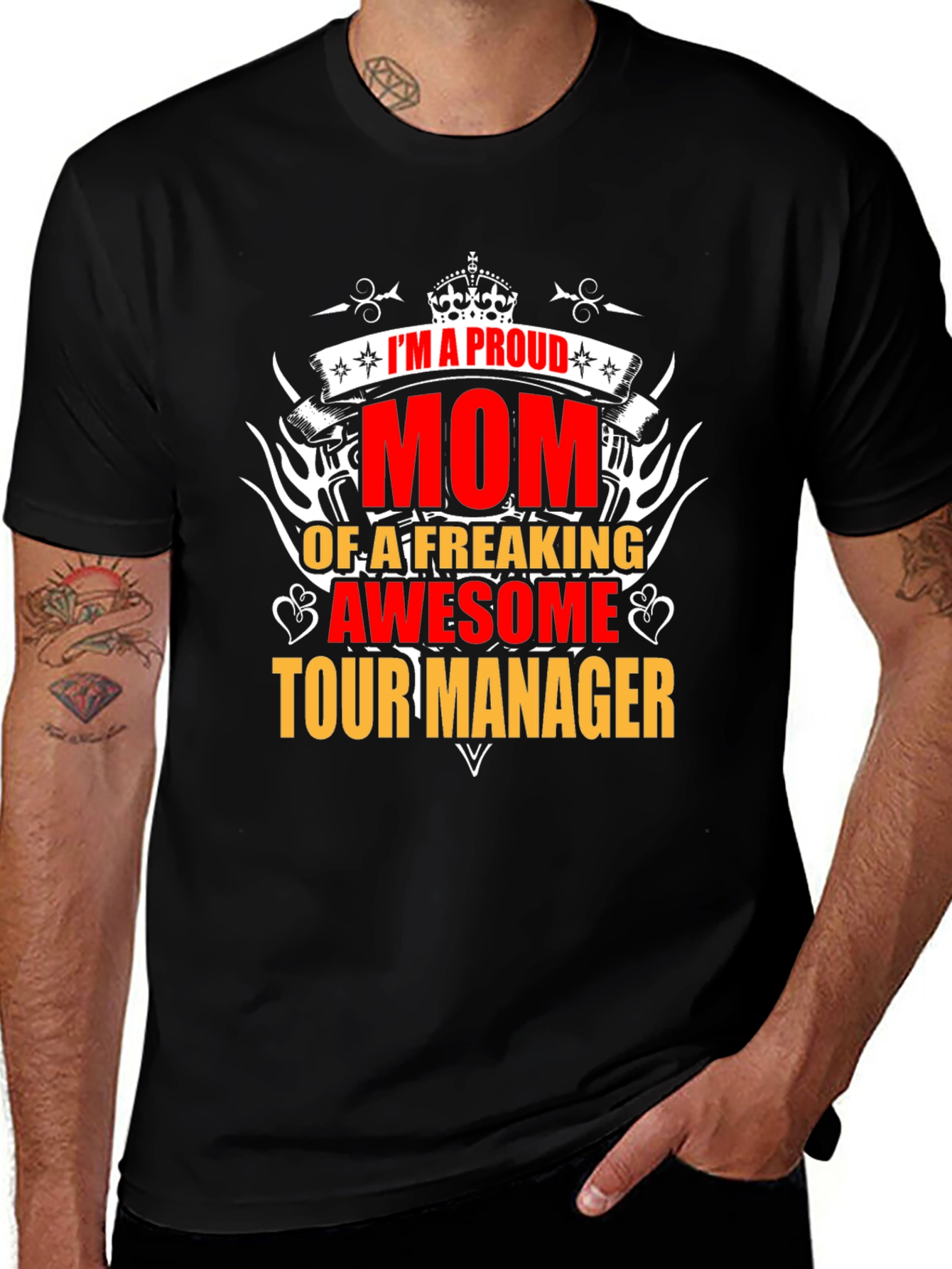 Proud Mom of a Tour Manager Graphic T-Shirt
