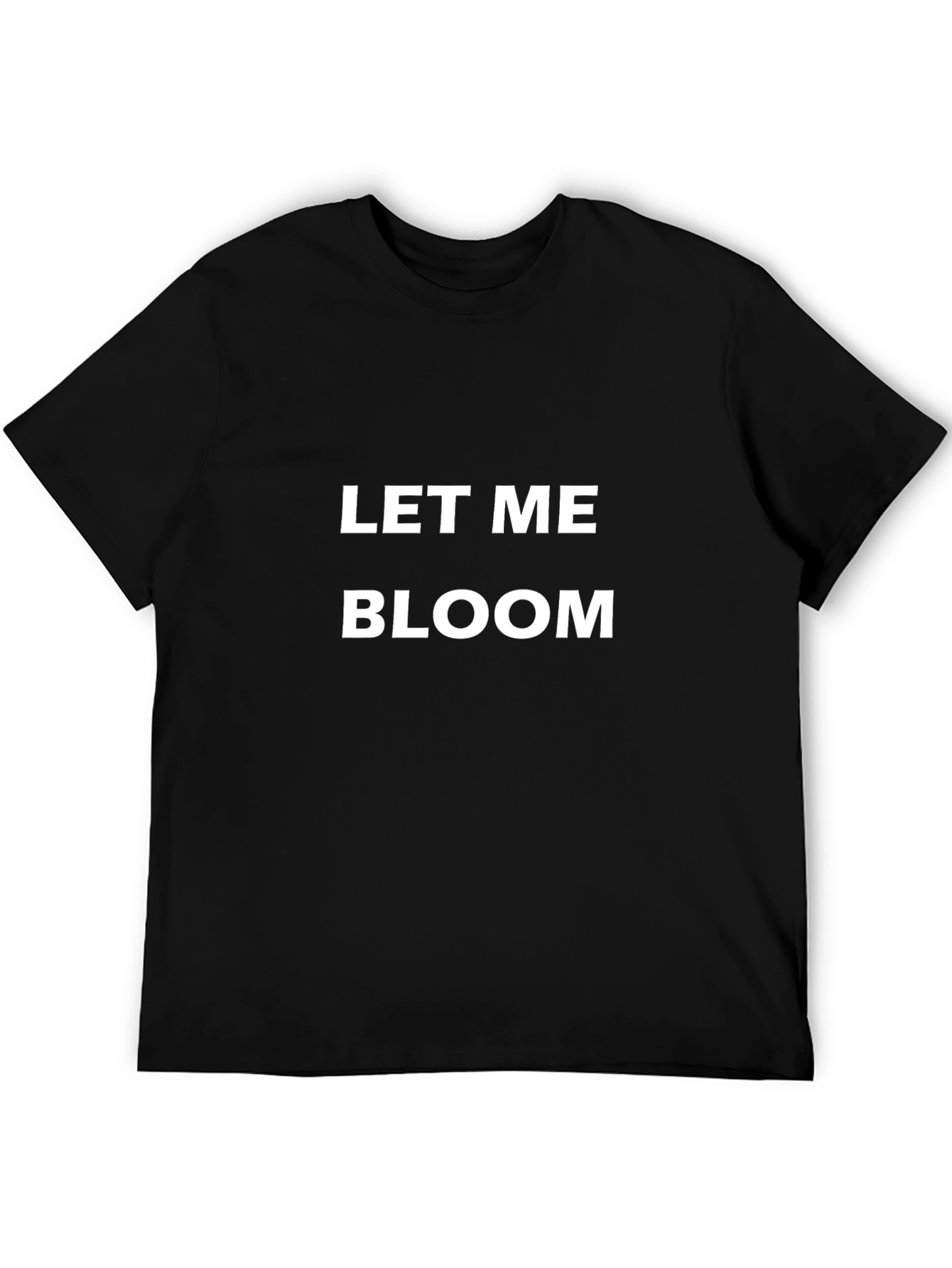 Let Me Bloom Black Tee