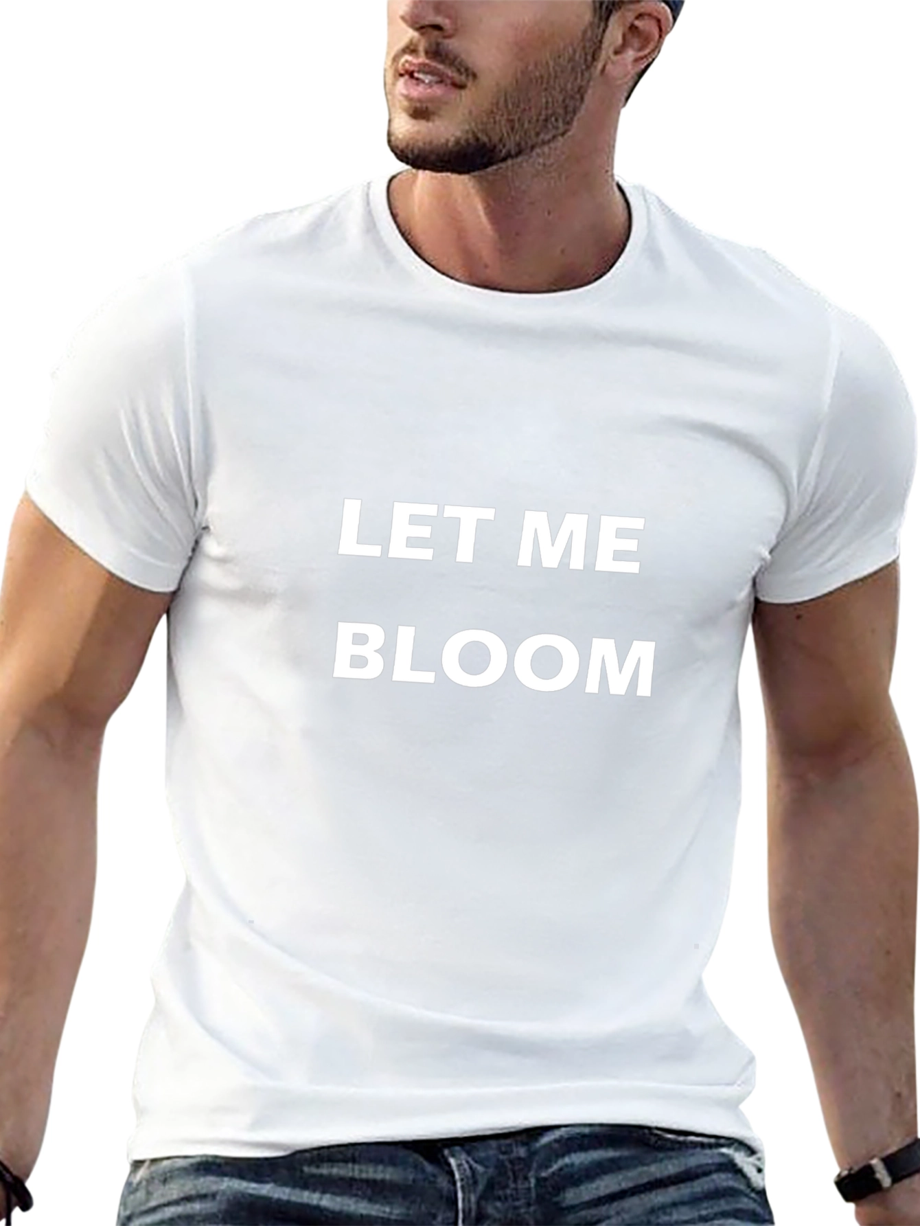 Let Me Bloom Black Tee