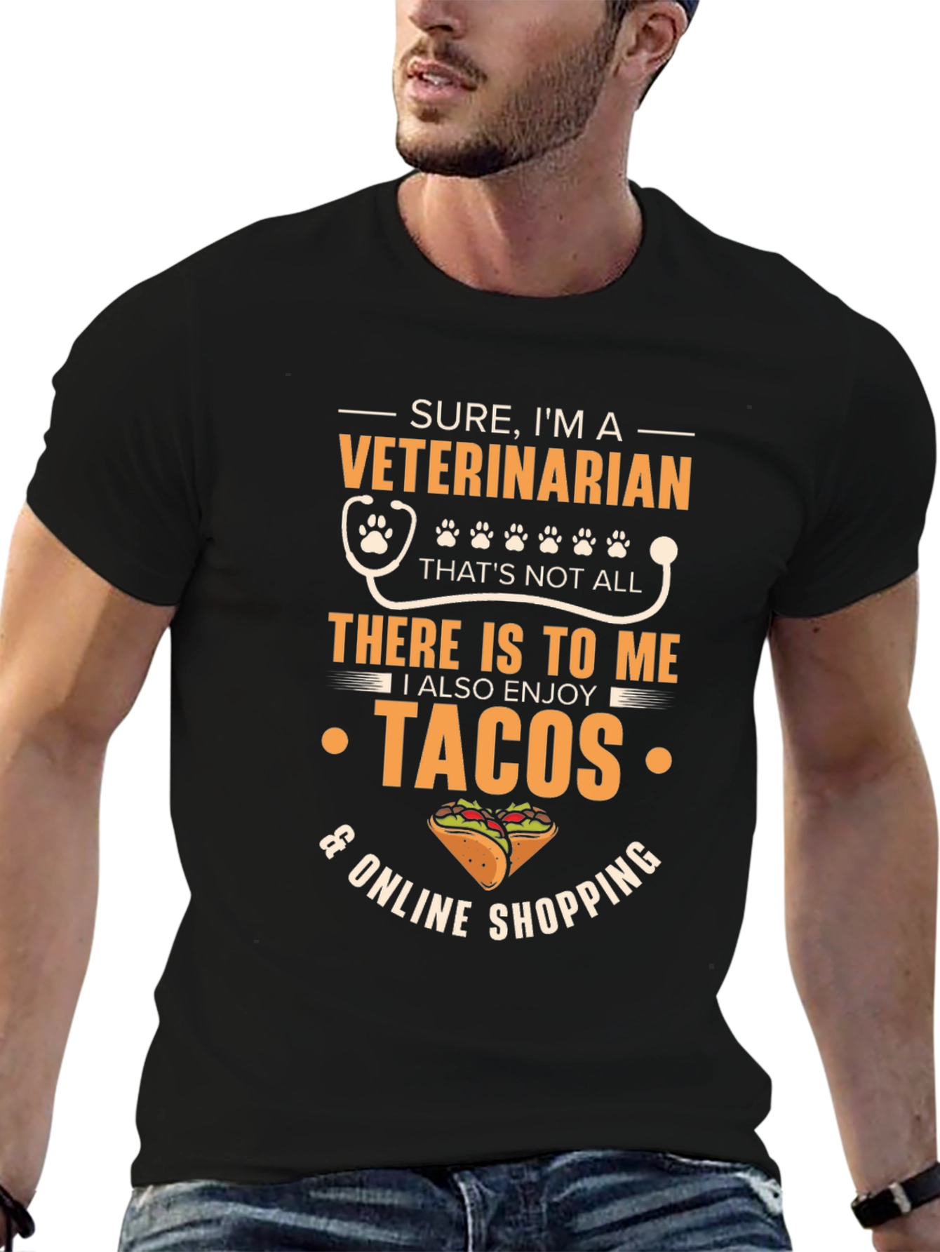 Veterinarian Tacos & Online Shopping T-Shirt