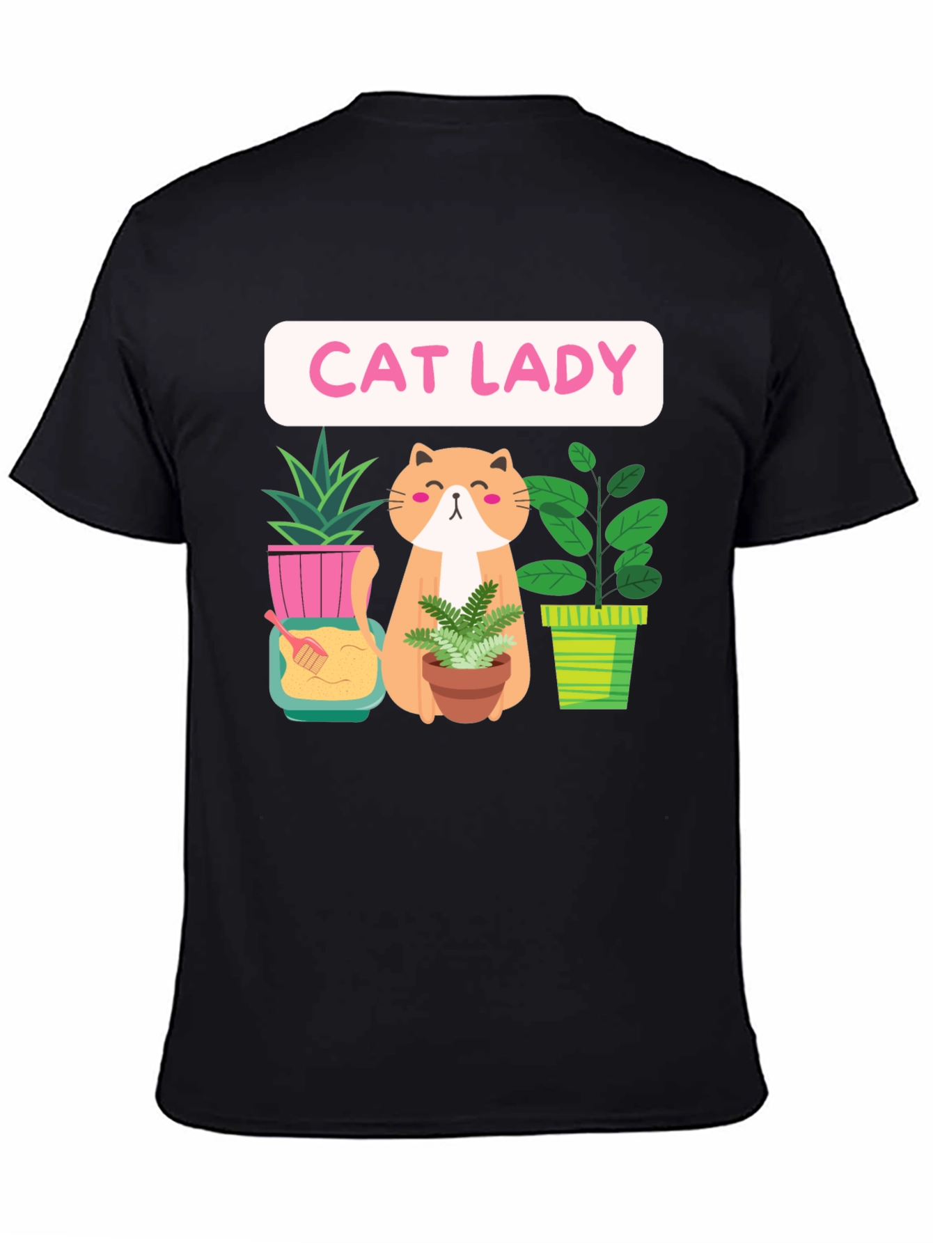 Cat Lady Plant Lover Graphic Tee