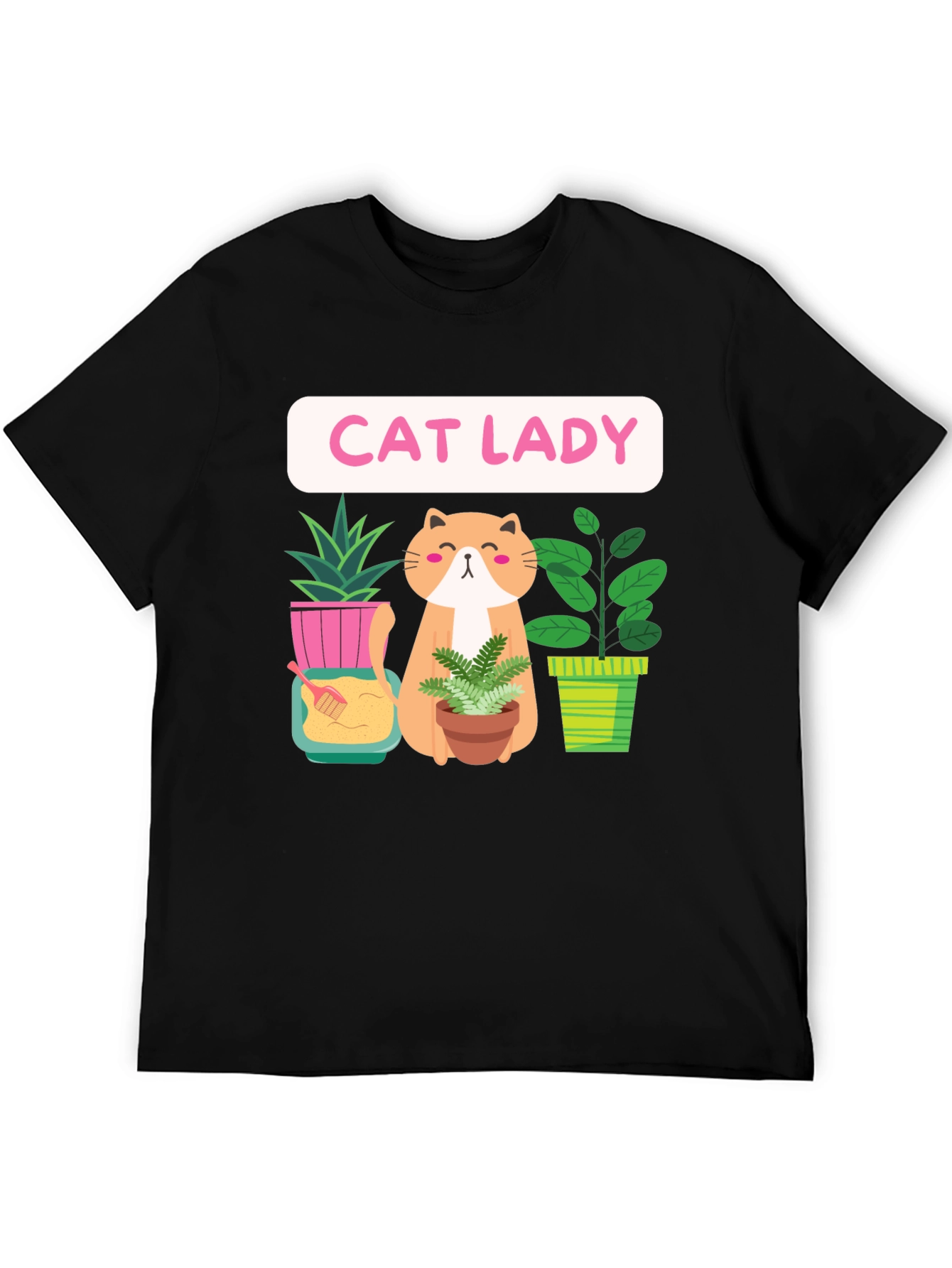 Cat Lady Plant Lover Graphic Tee