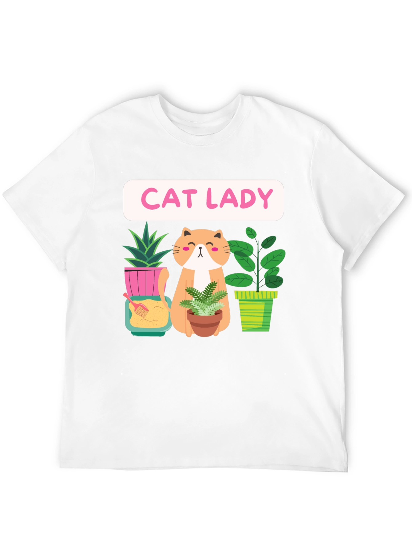 Cat Lady Plant Lover Graphic Tee