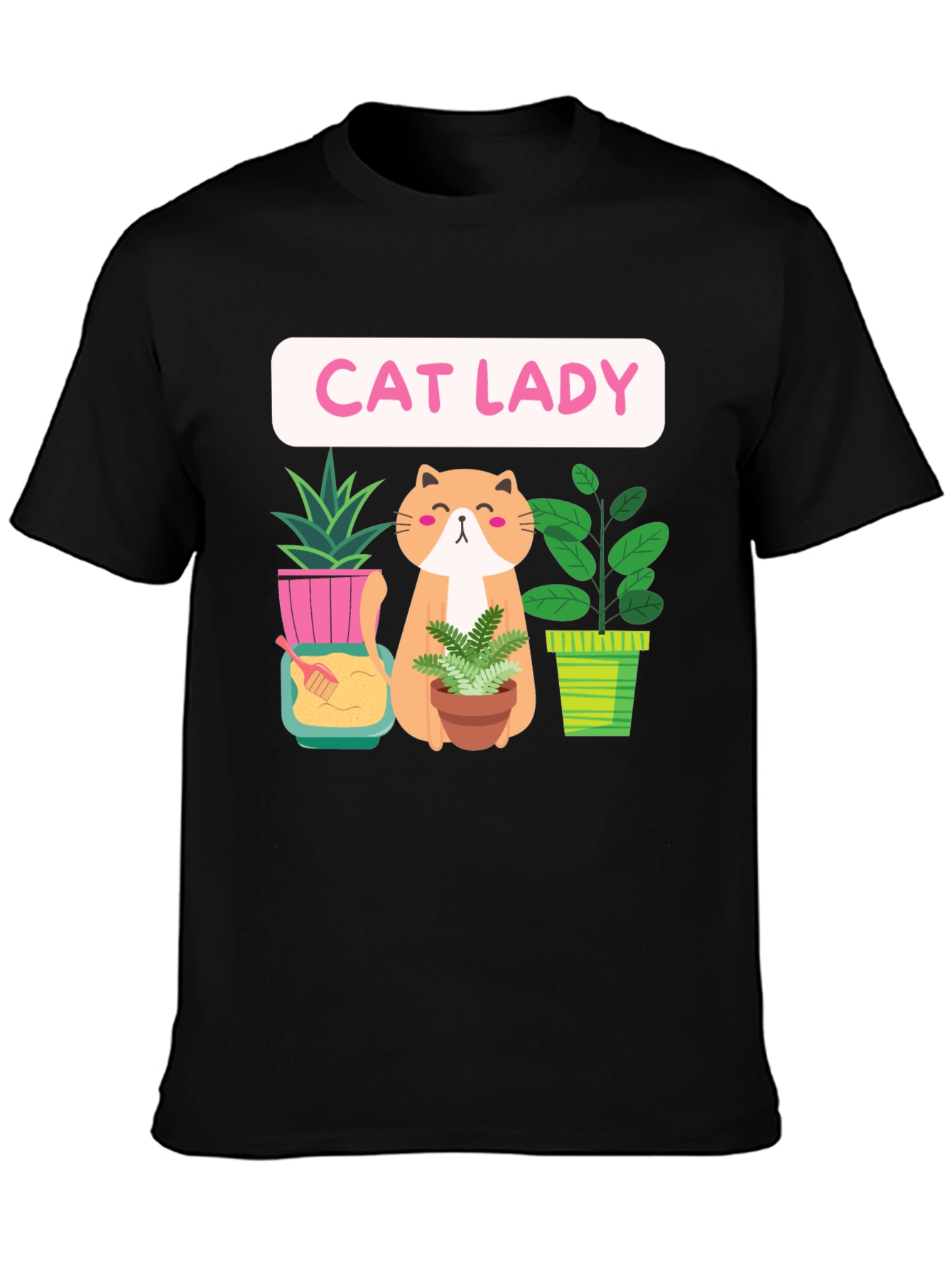 Cat Lady Plant Lover Graphic Tee