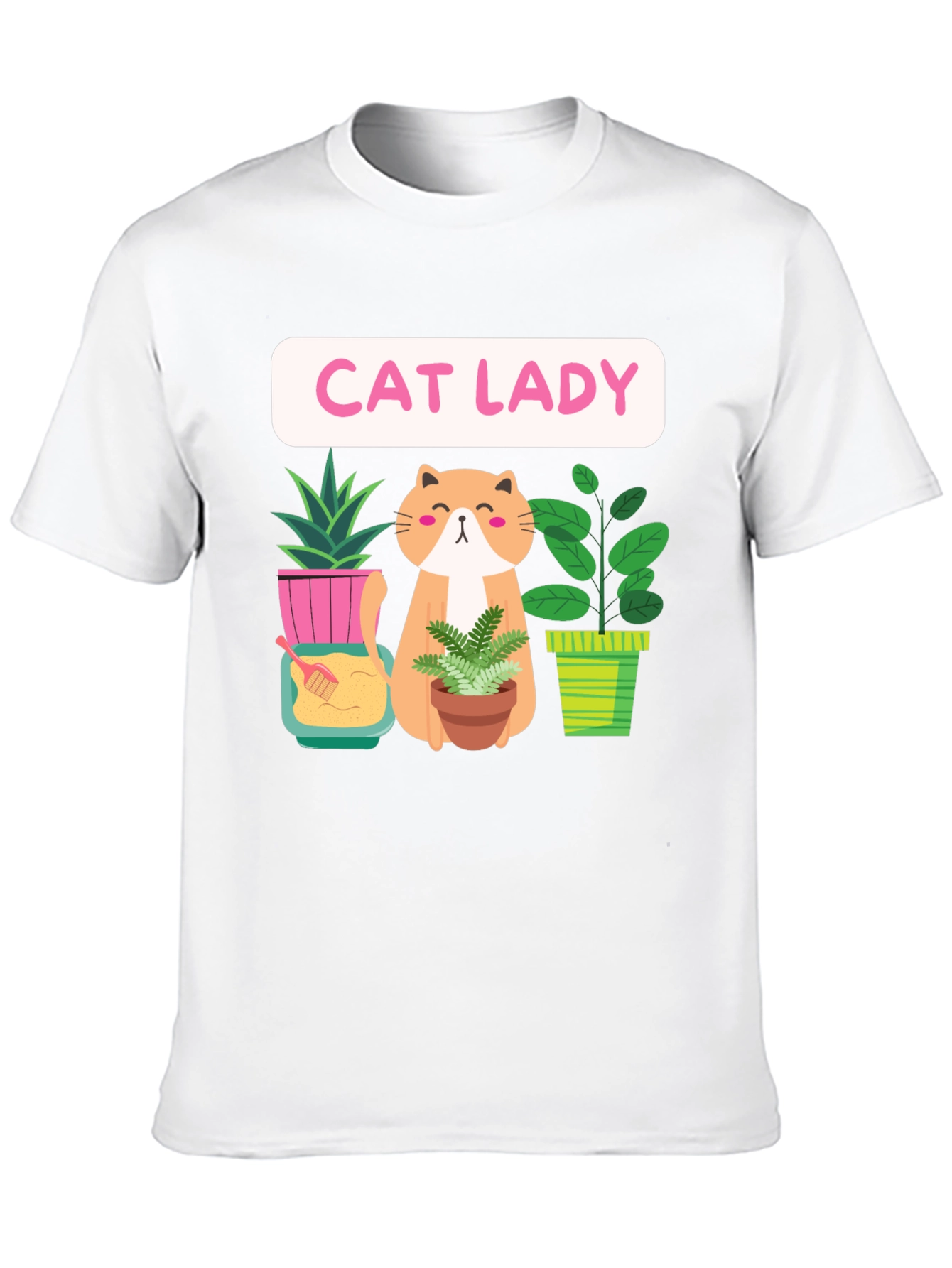 Cat Lady Plant Lover Graphic Tee