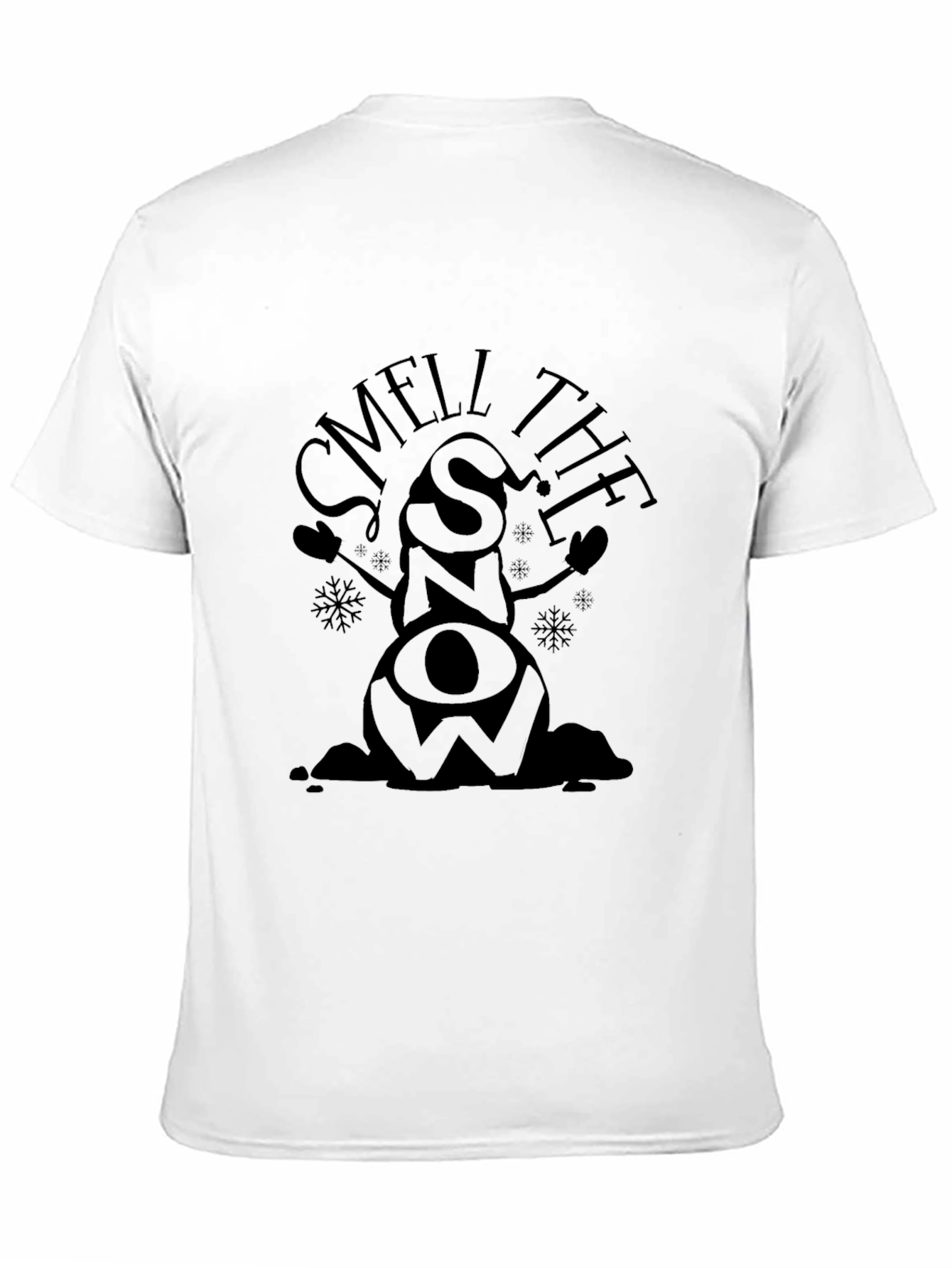 Smell the Snow Black Graphic T-Shirt