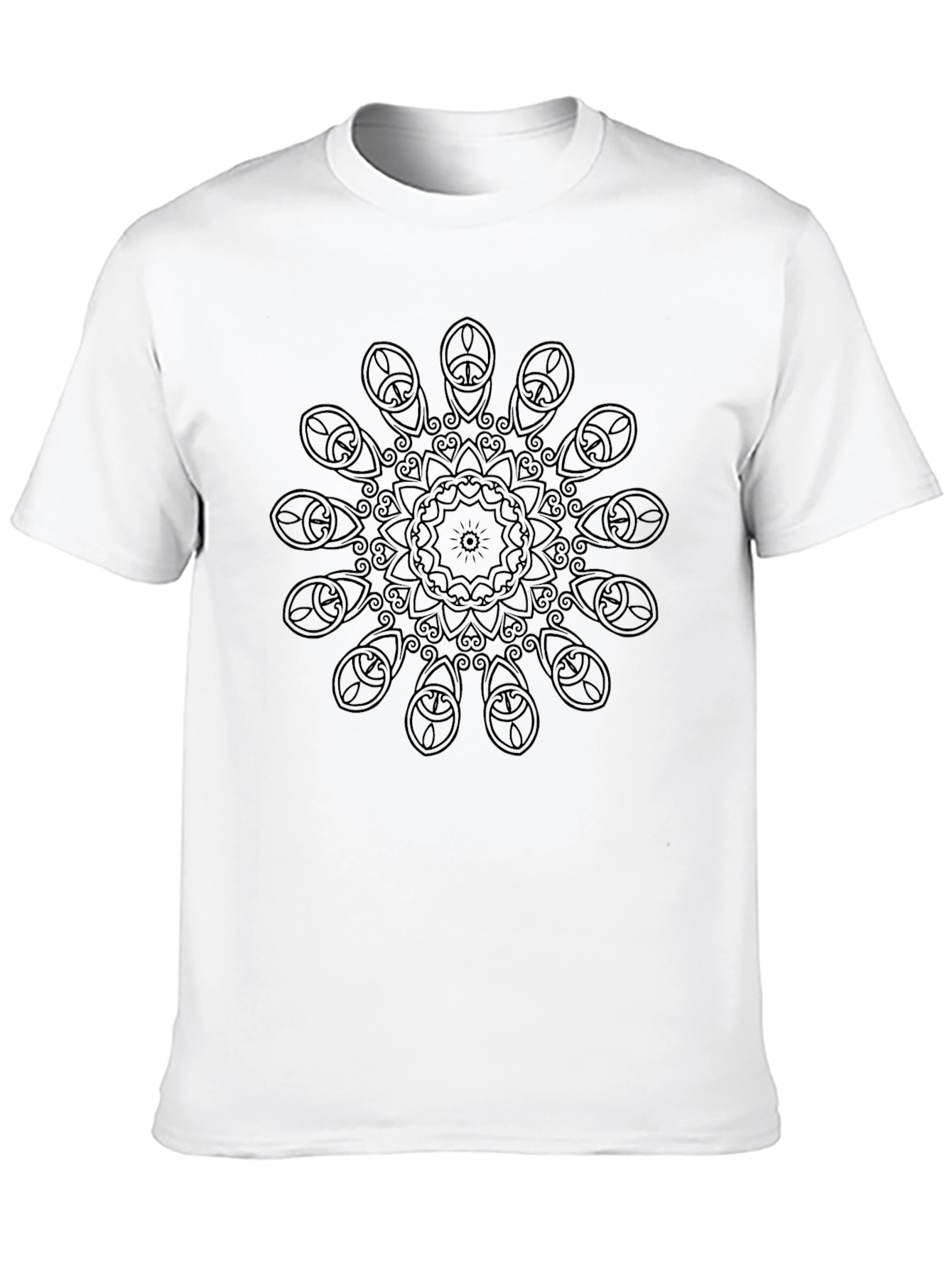 Black Mandala Graphic Tee - Stylish Casual Wear