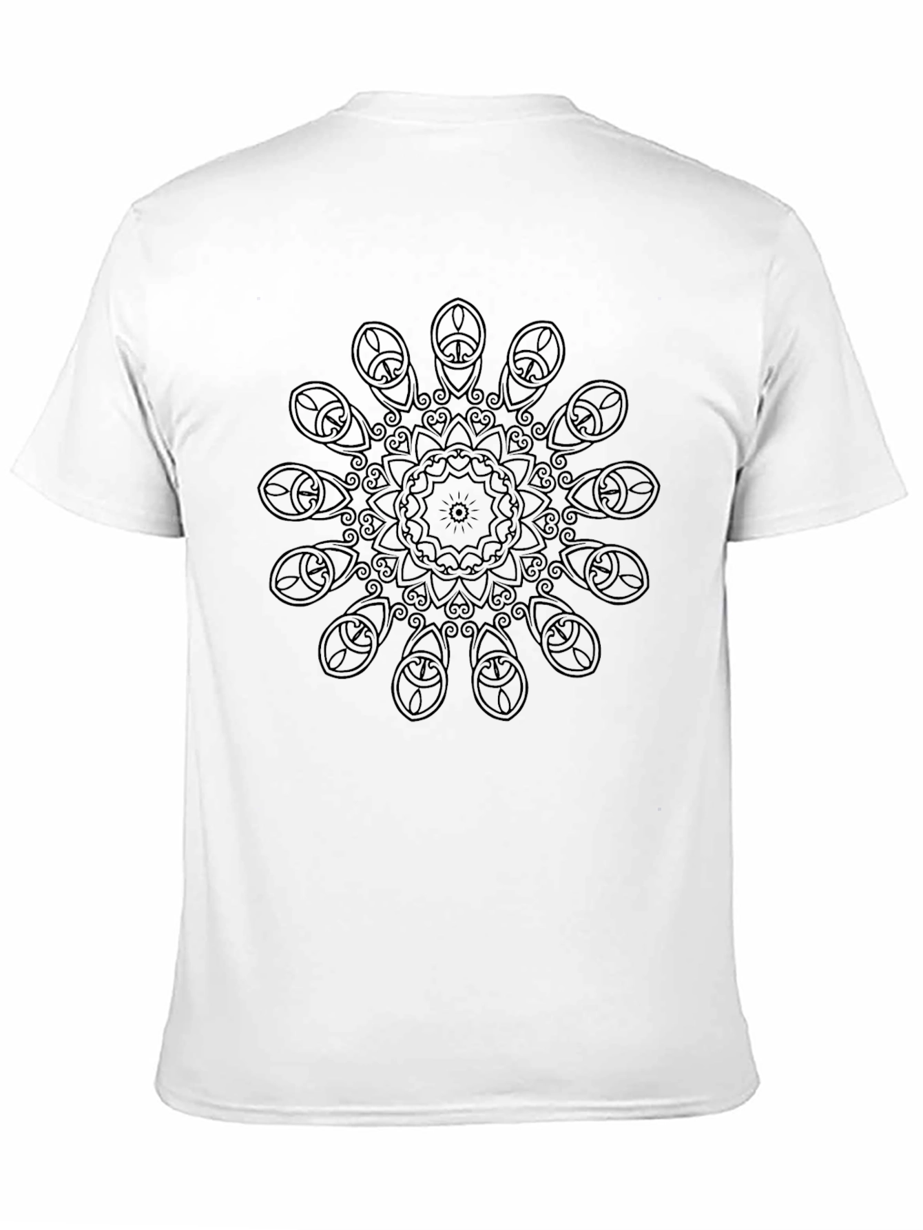 Black Mandala Graphic Tee - Stylish Casual Wear