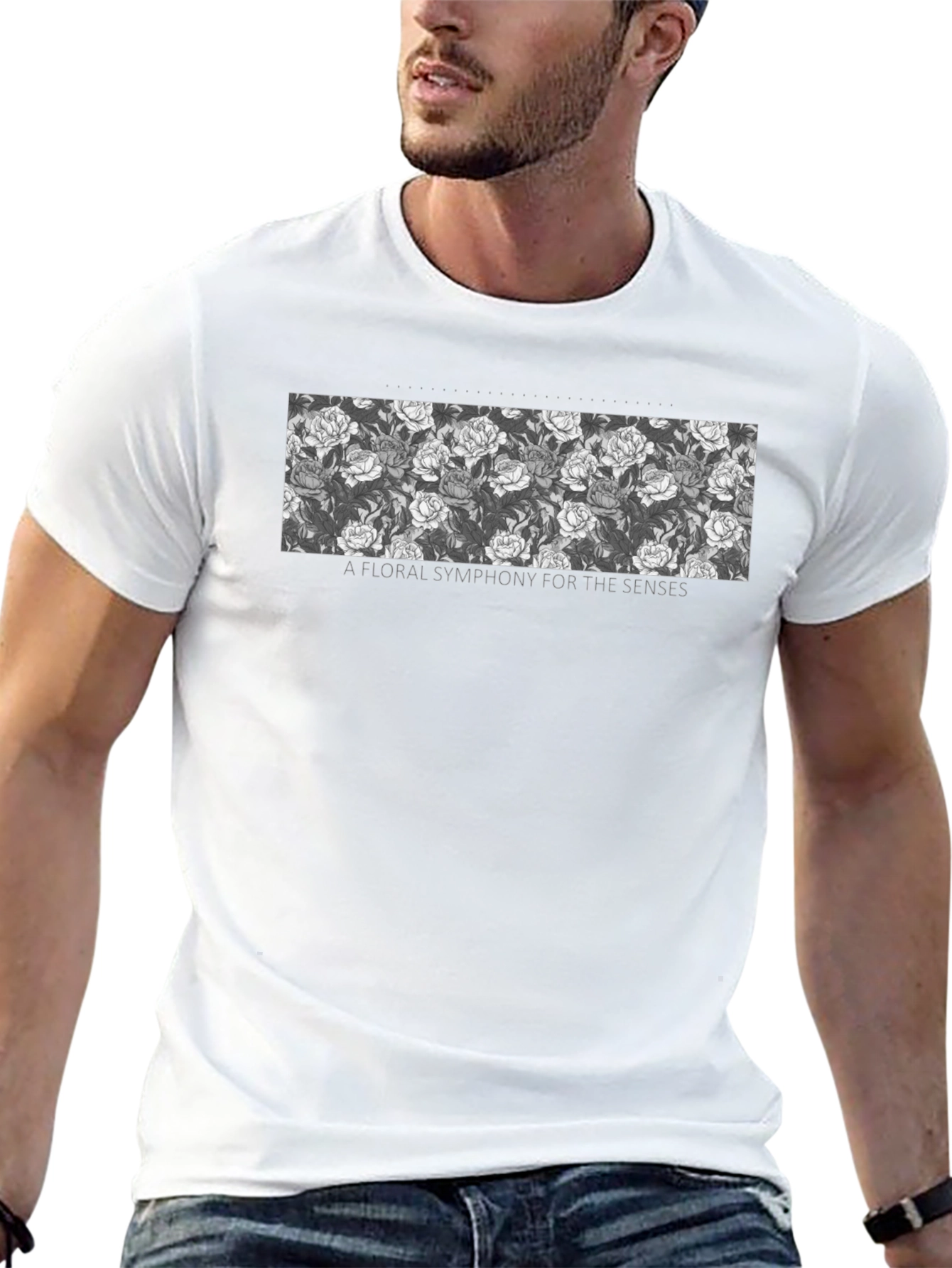 Floral Symphony Tee - Stylish Graphic Print