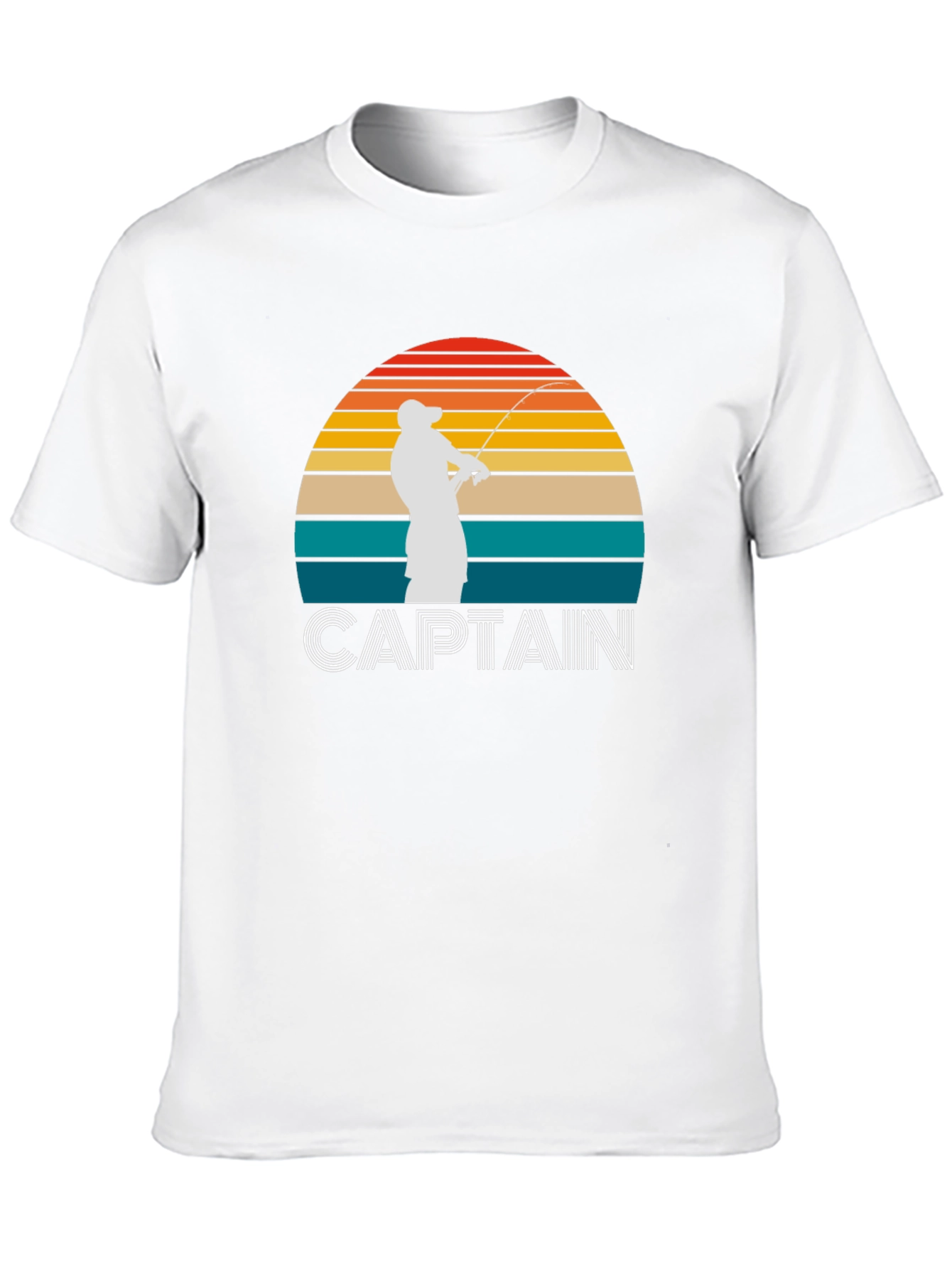 Captain Fishing Sunset Graphic Tee - Mens Black T-Shirt