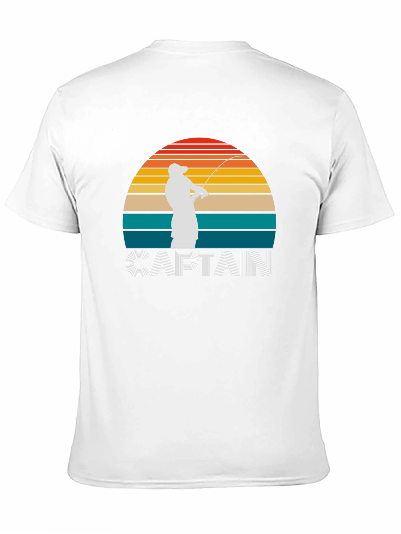 Captain Fishing Sunset Graphic Tee - Mens Black T-Shirt