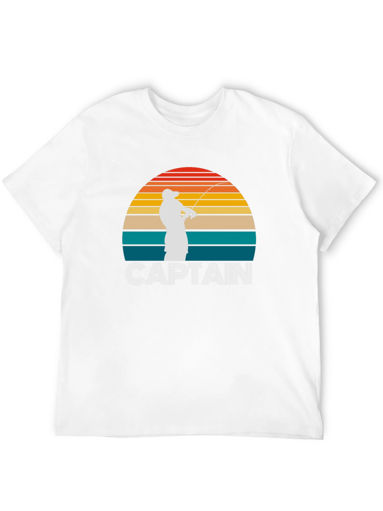 Captain Fishing Sunset Graphic Tee - Mens Black T-Shirt