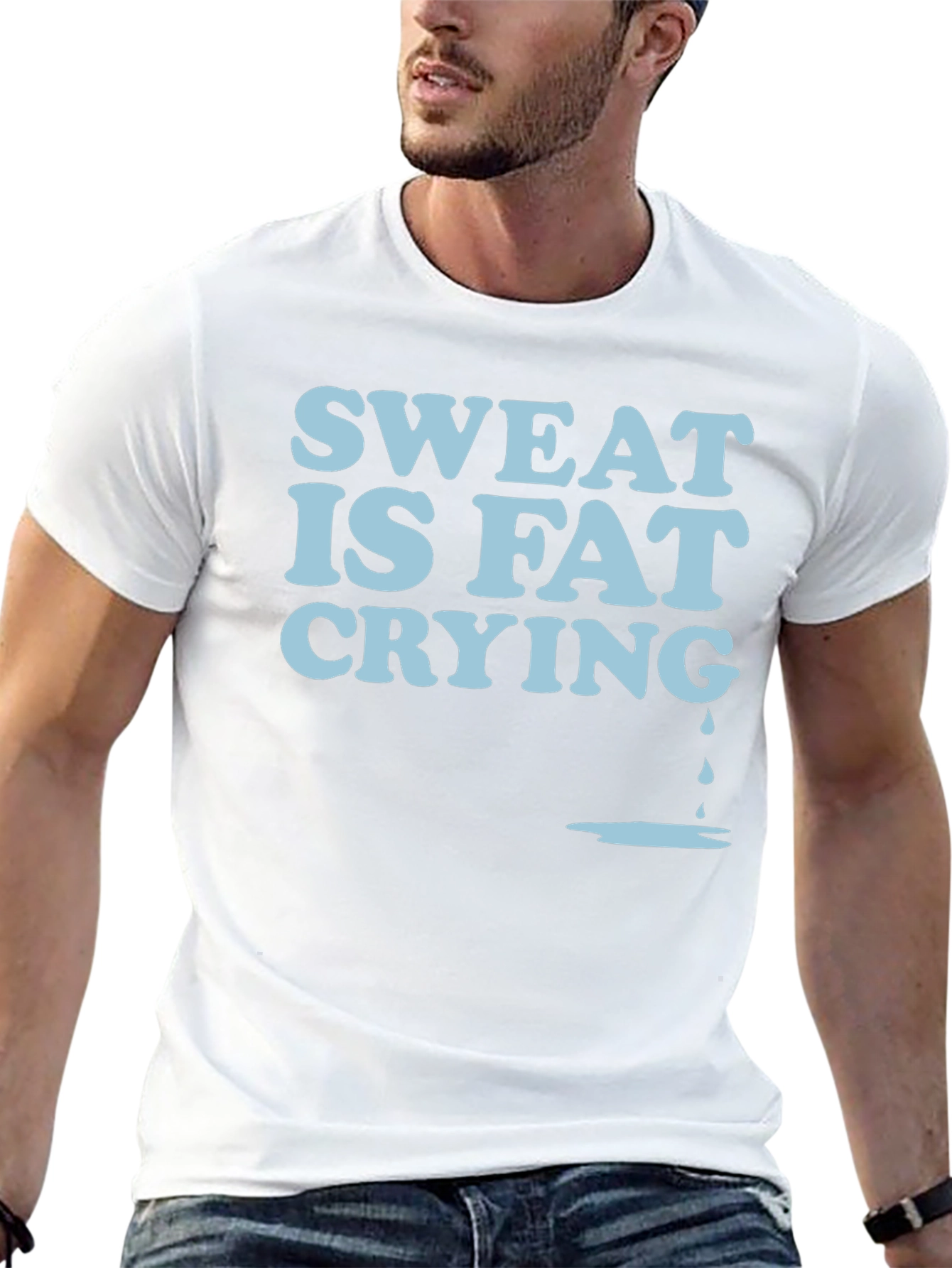 Sweat Is Fat Crying Graphic Tee