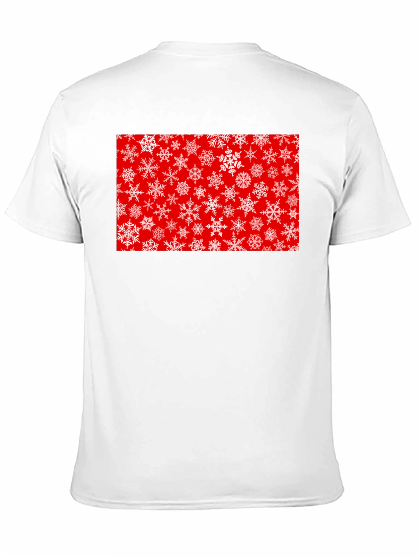 Festive Snowflake Graphic Tee - Red Holiday Shirt