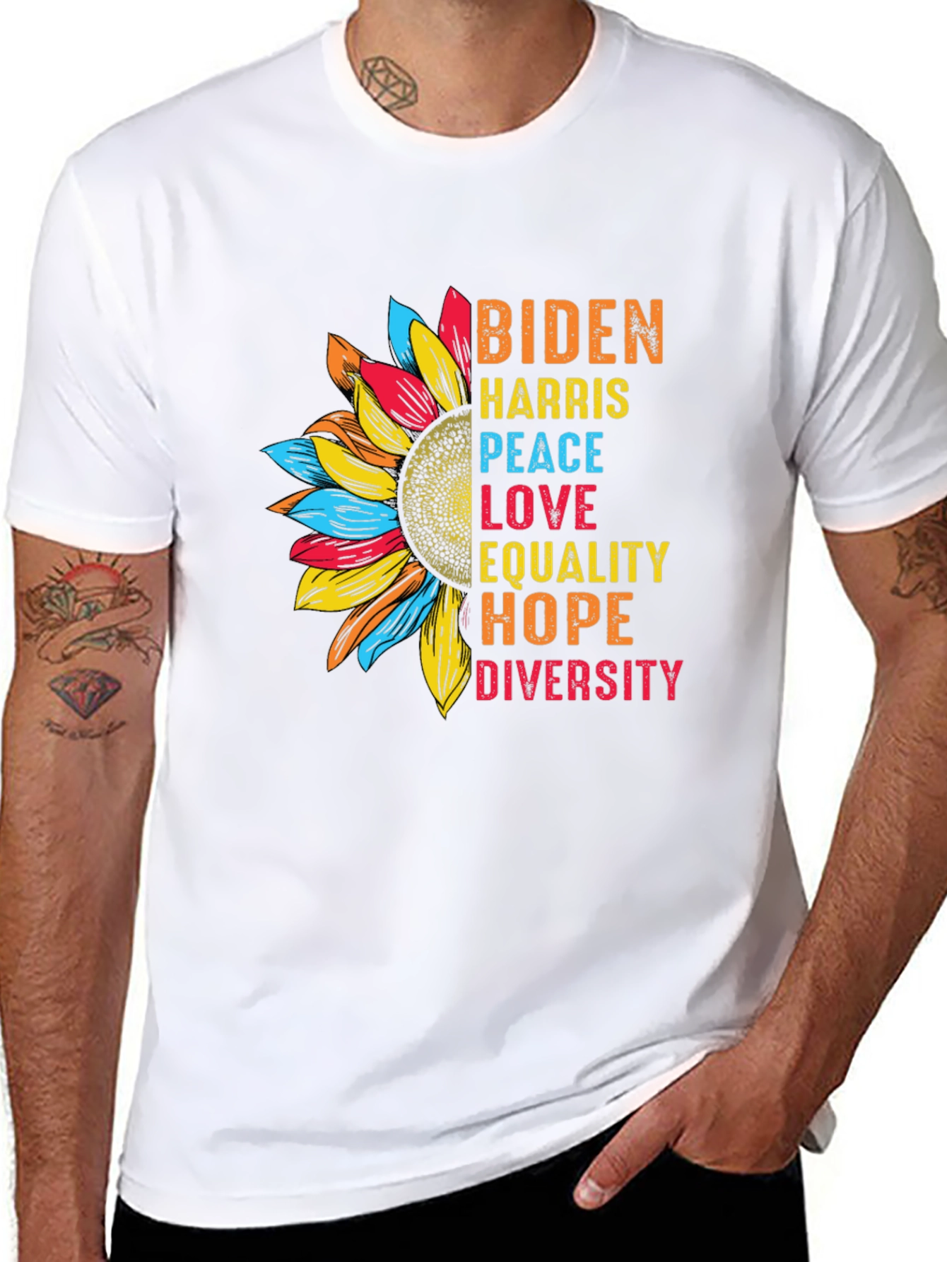 Biden Harris Sunflower Graphic Tee