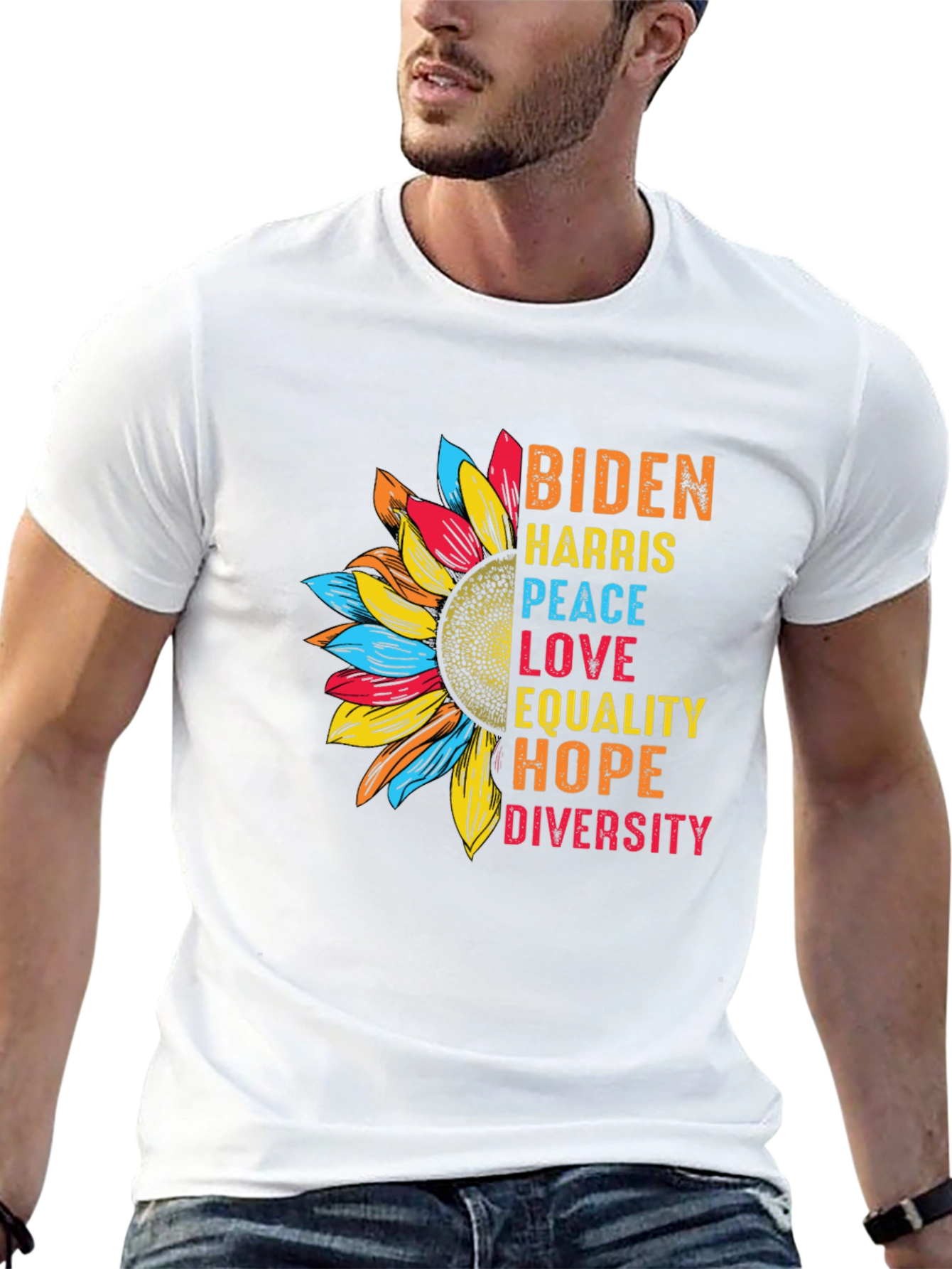Biden Harris Sunflower Graphic Tee