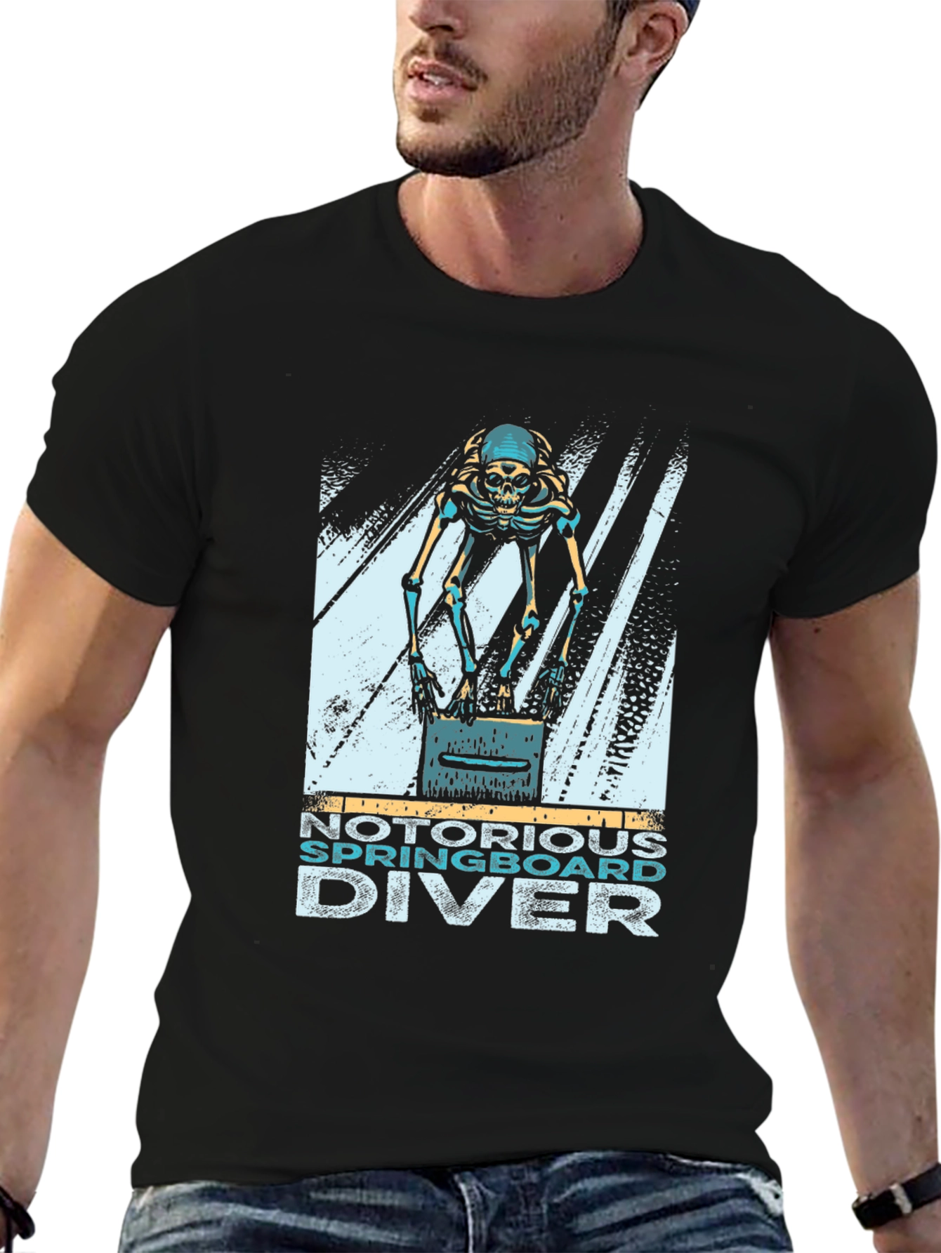 Notorious Springboard Diver Skeleton T-Shirt