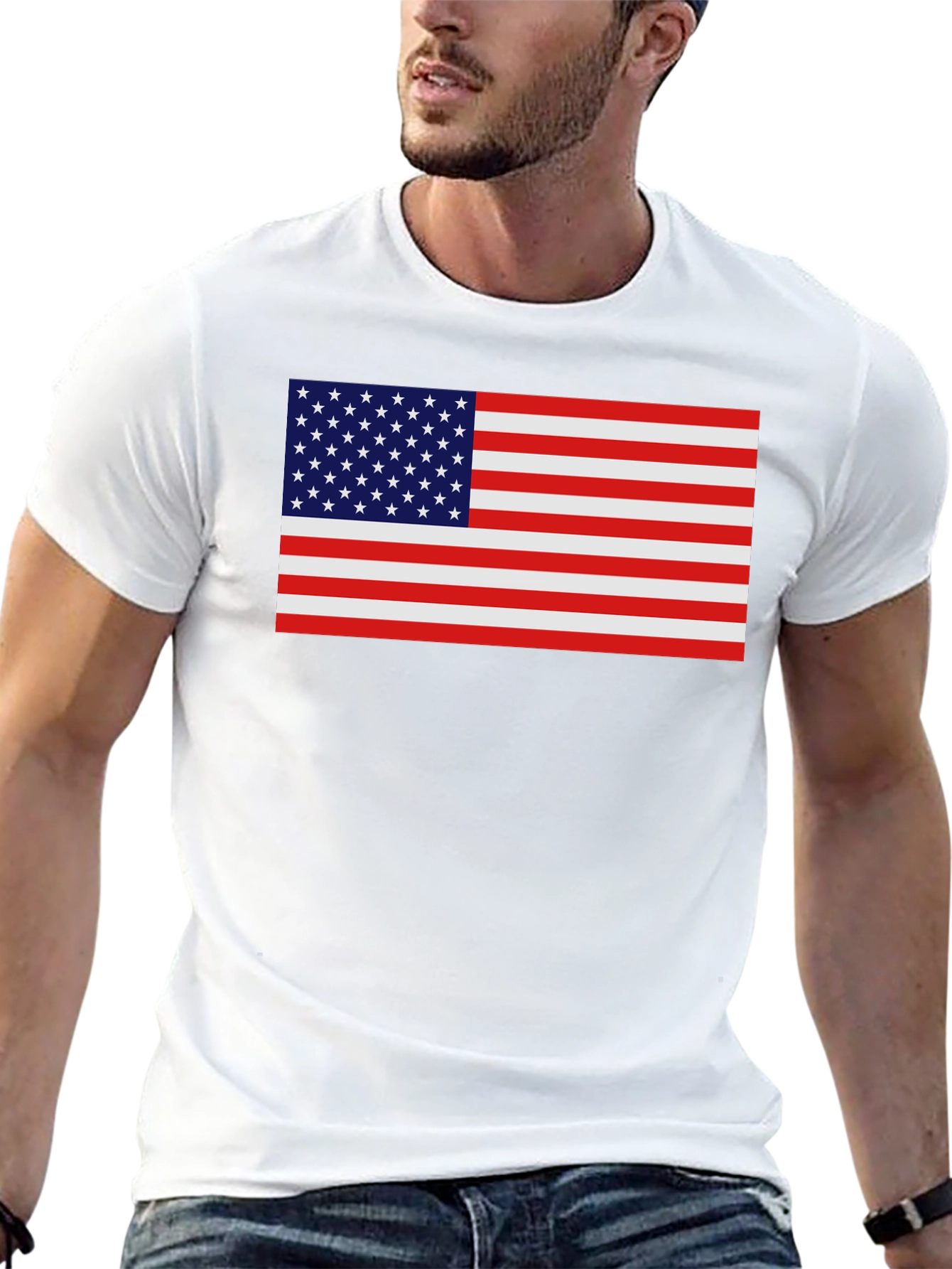 American Flag Graphic T-Shirt