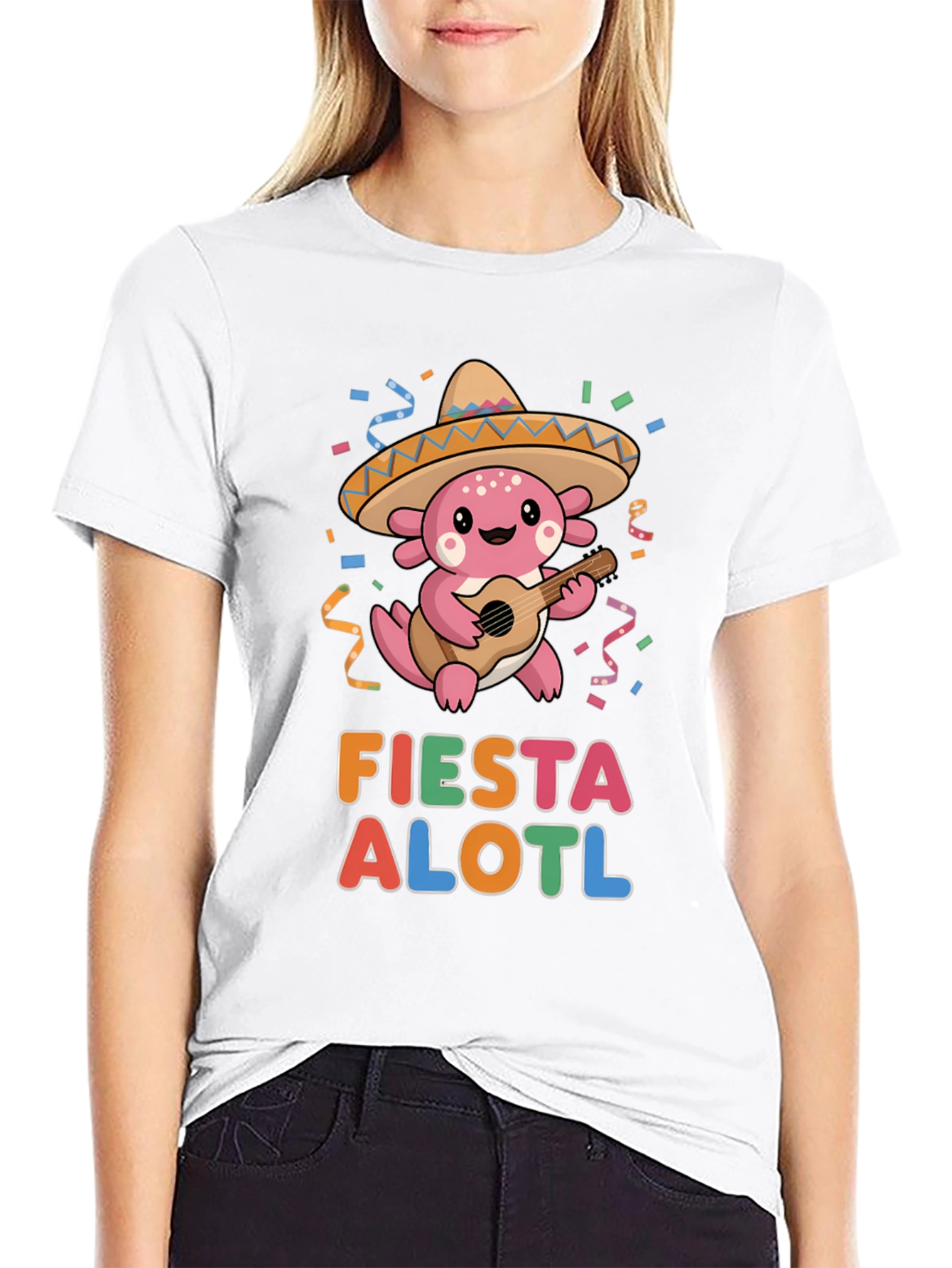Fiesta Alotl T-Shirt - Funny Axolotl Cinco De Mayo
