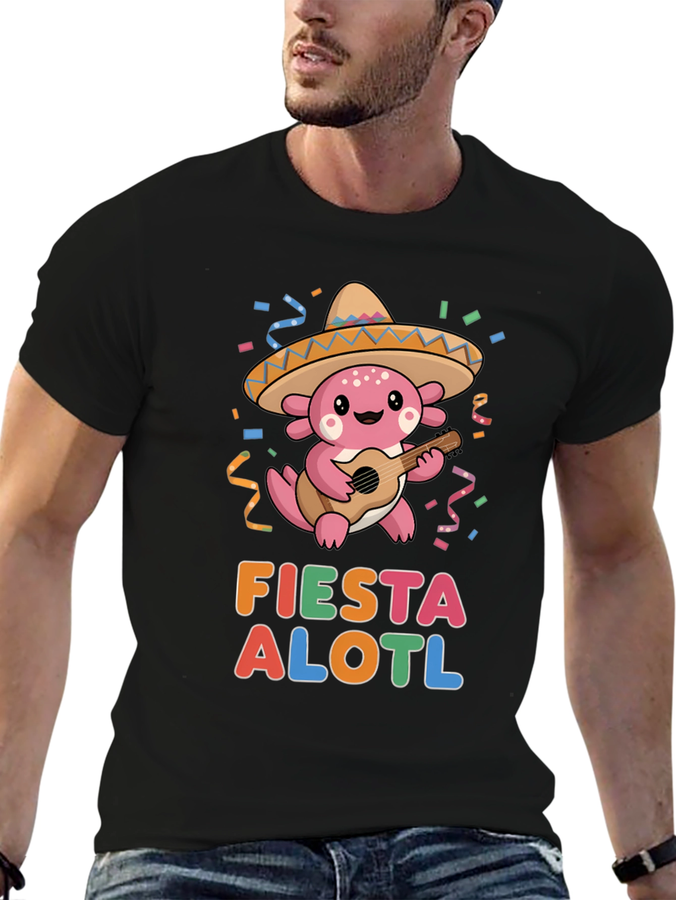 Fiesta Alotl T-Shirt - Funny Axolotl Cinco De Mayo