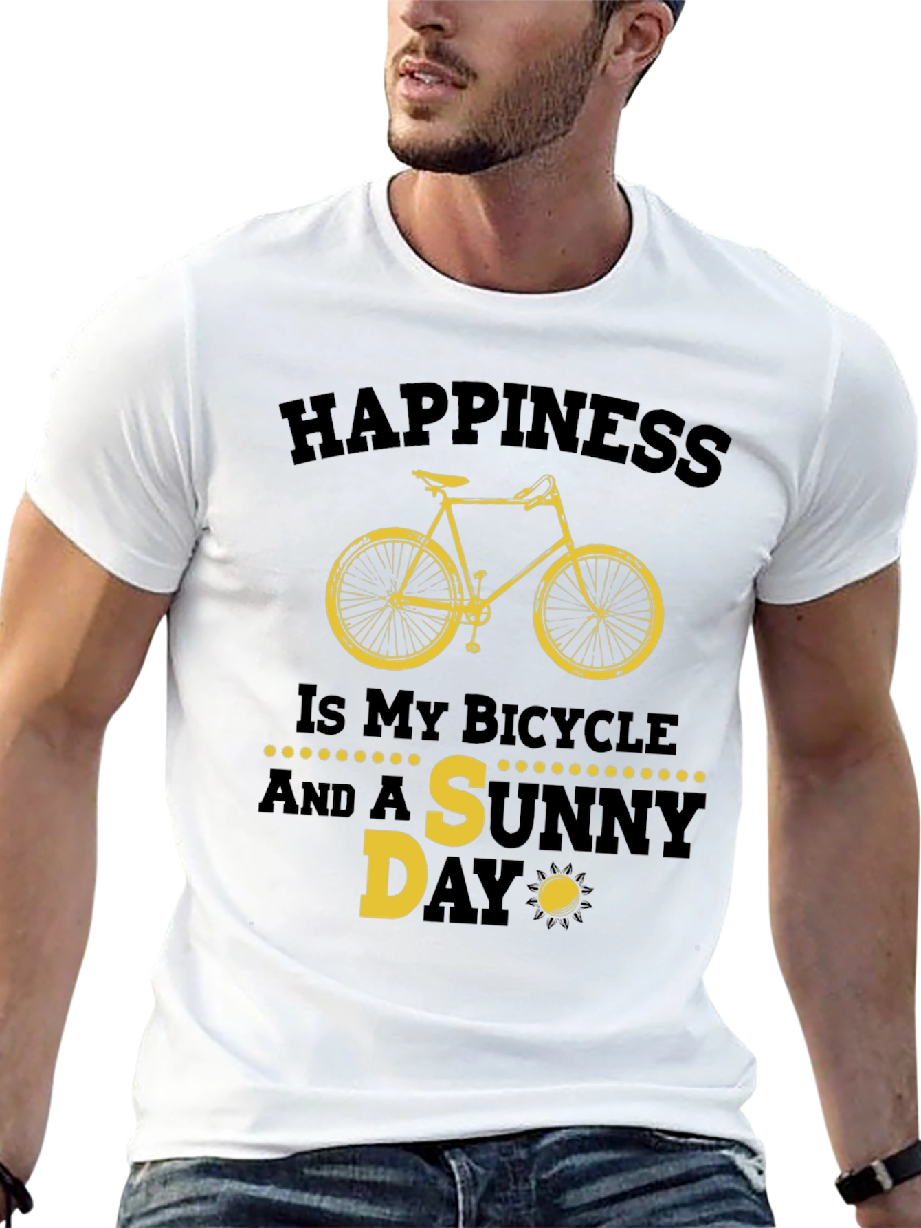Happiness Bicycle Sunny Day T-Shirt
