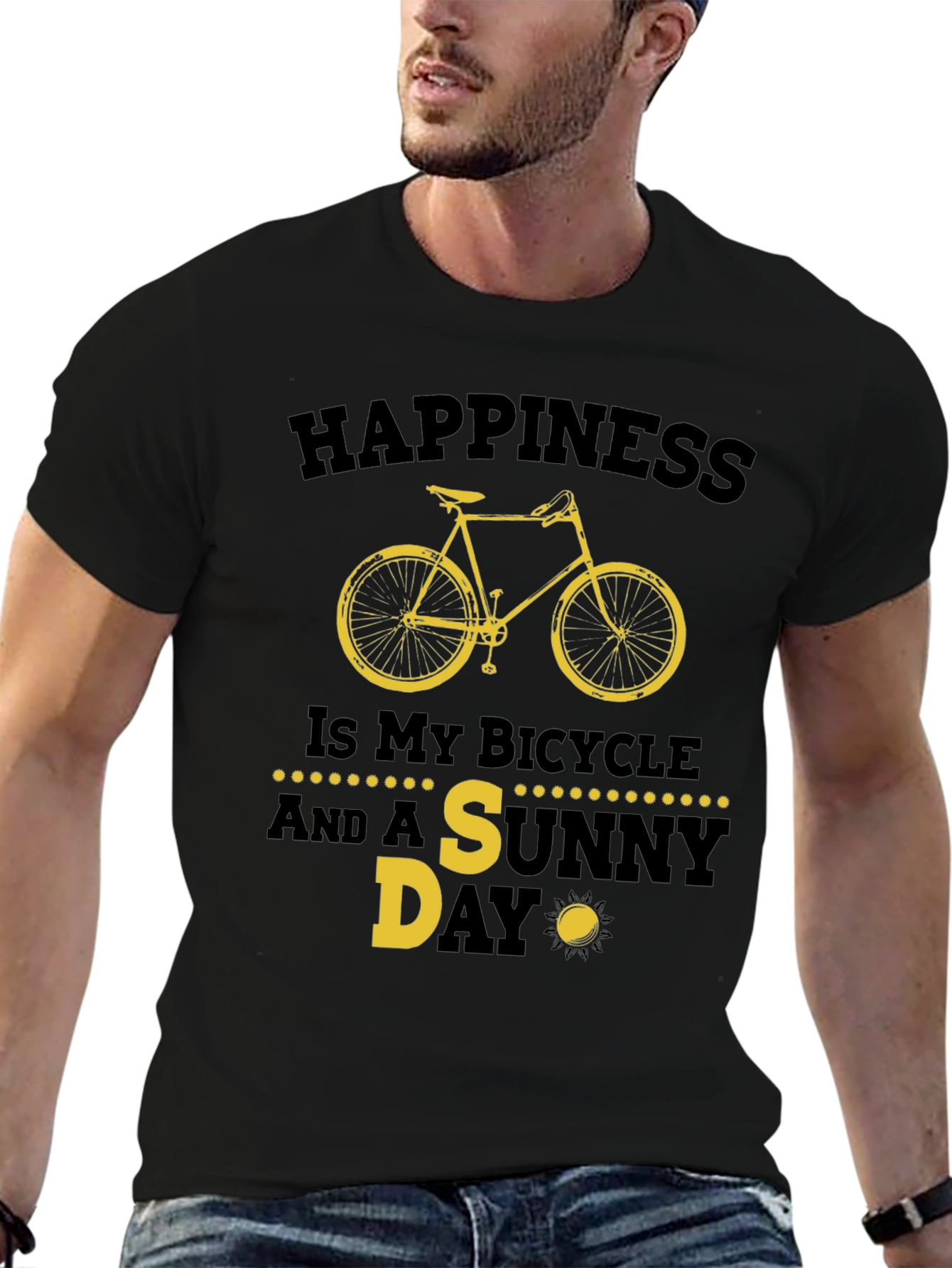 Happiness Bicycle Sunny Day T-Shirt