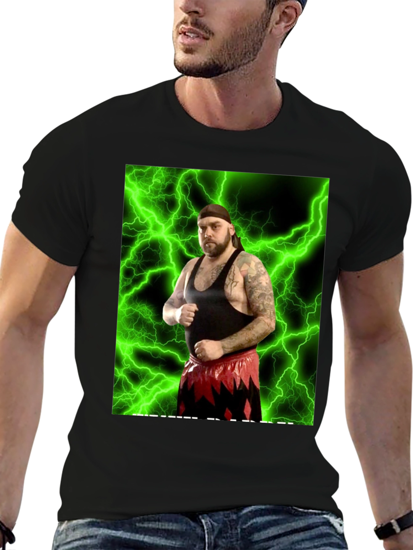 Wrestler Graphic Black T-Shirt
