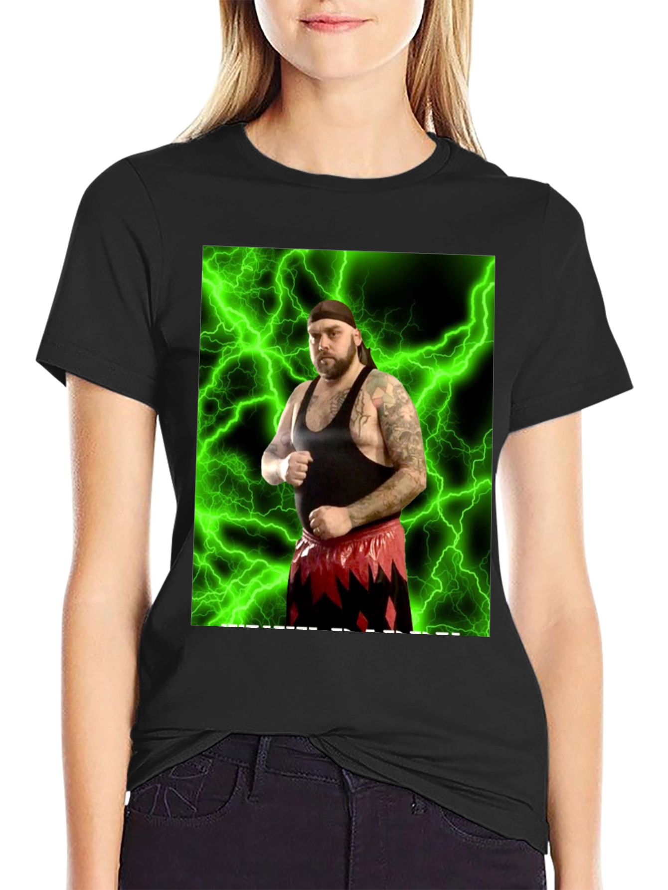 Wrestler Graphic Black T-Shirt