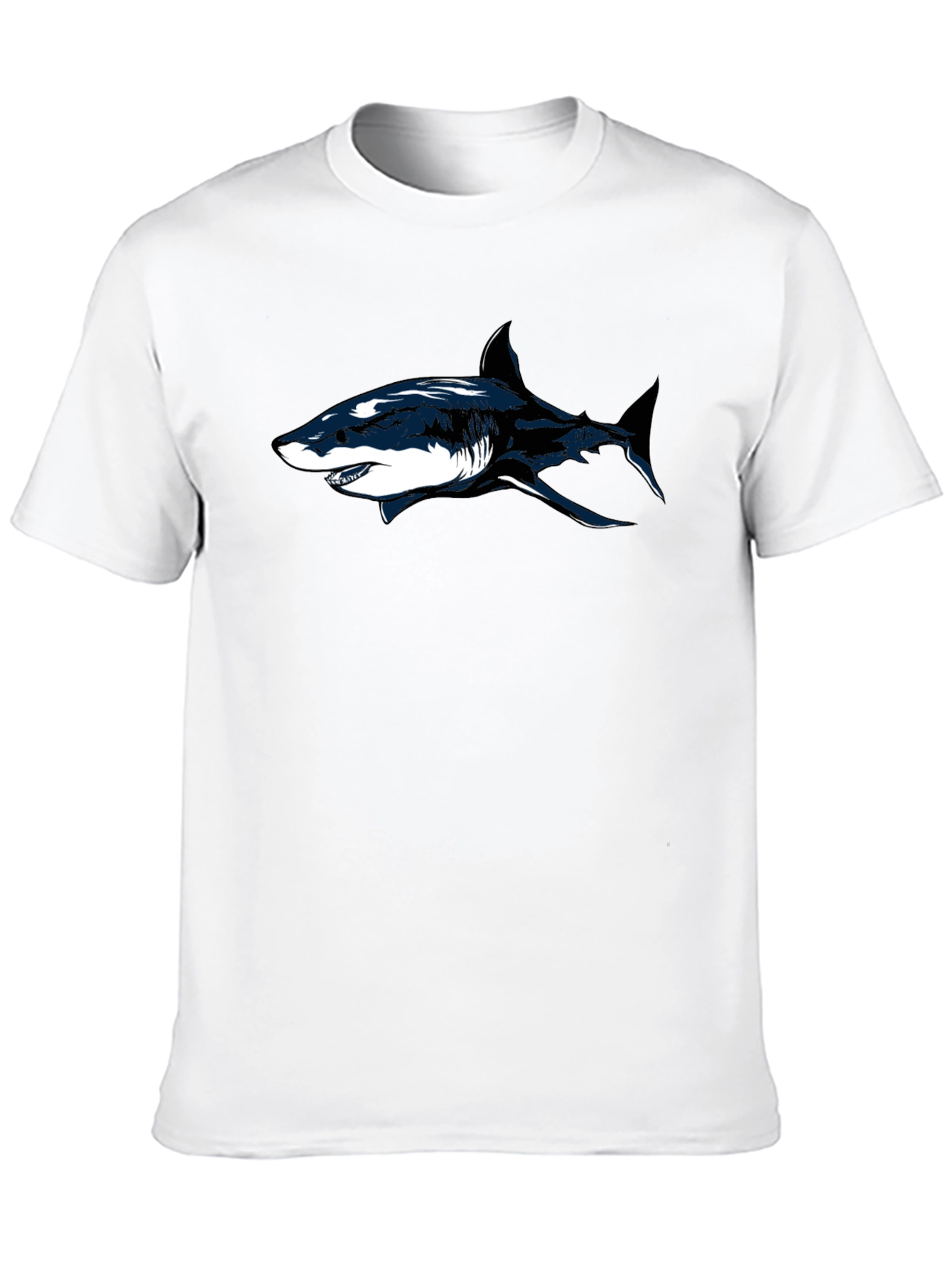 Shark Graphic Black T-Shirt - Cool Casual Tee