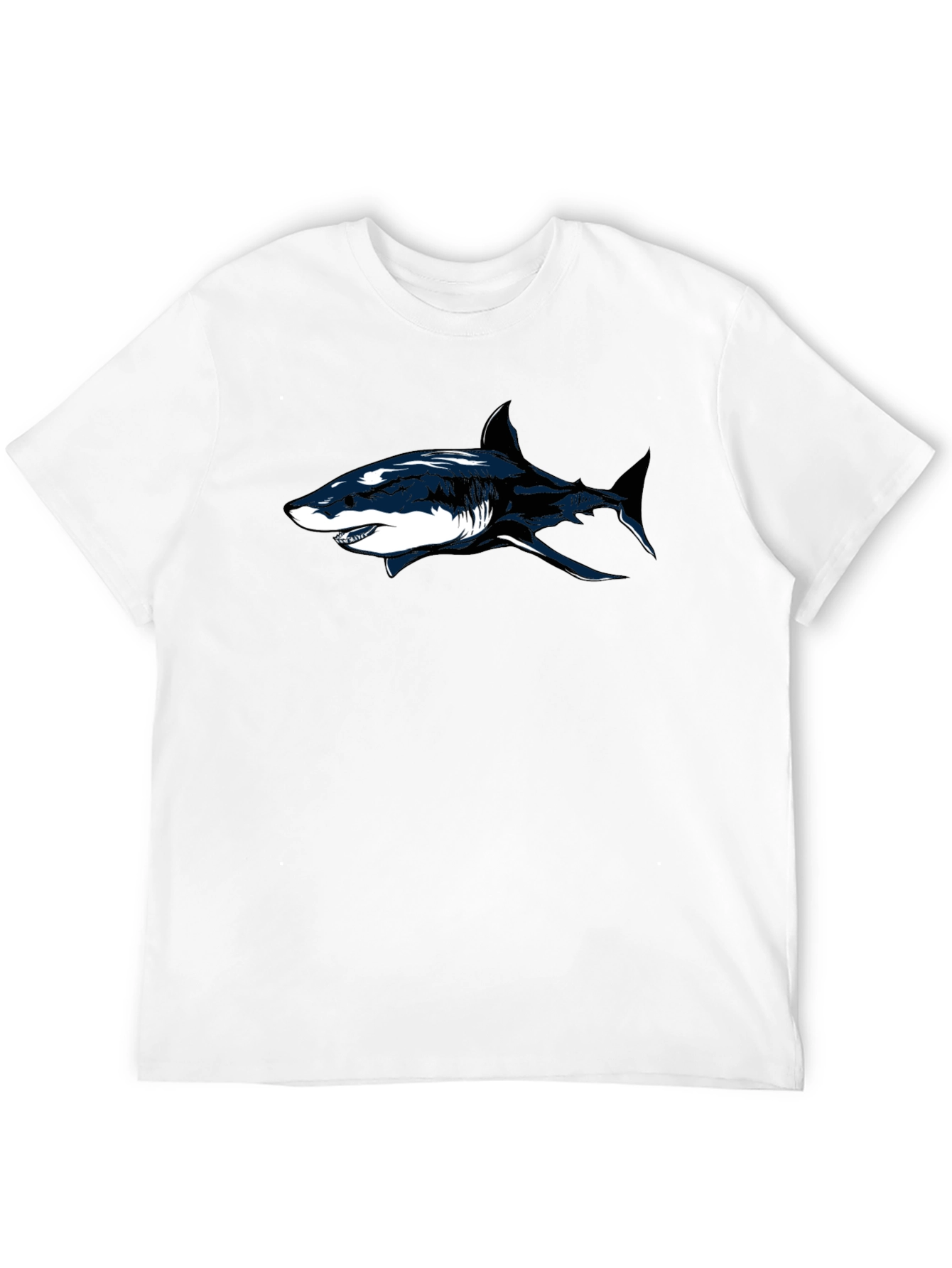 Shark Graphic Black T-Shirt - Cool Casual Tee