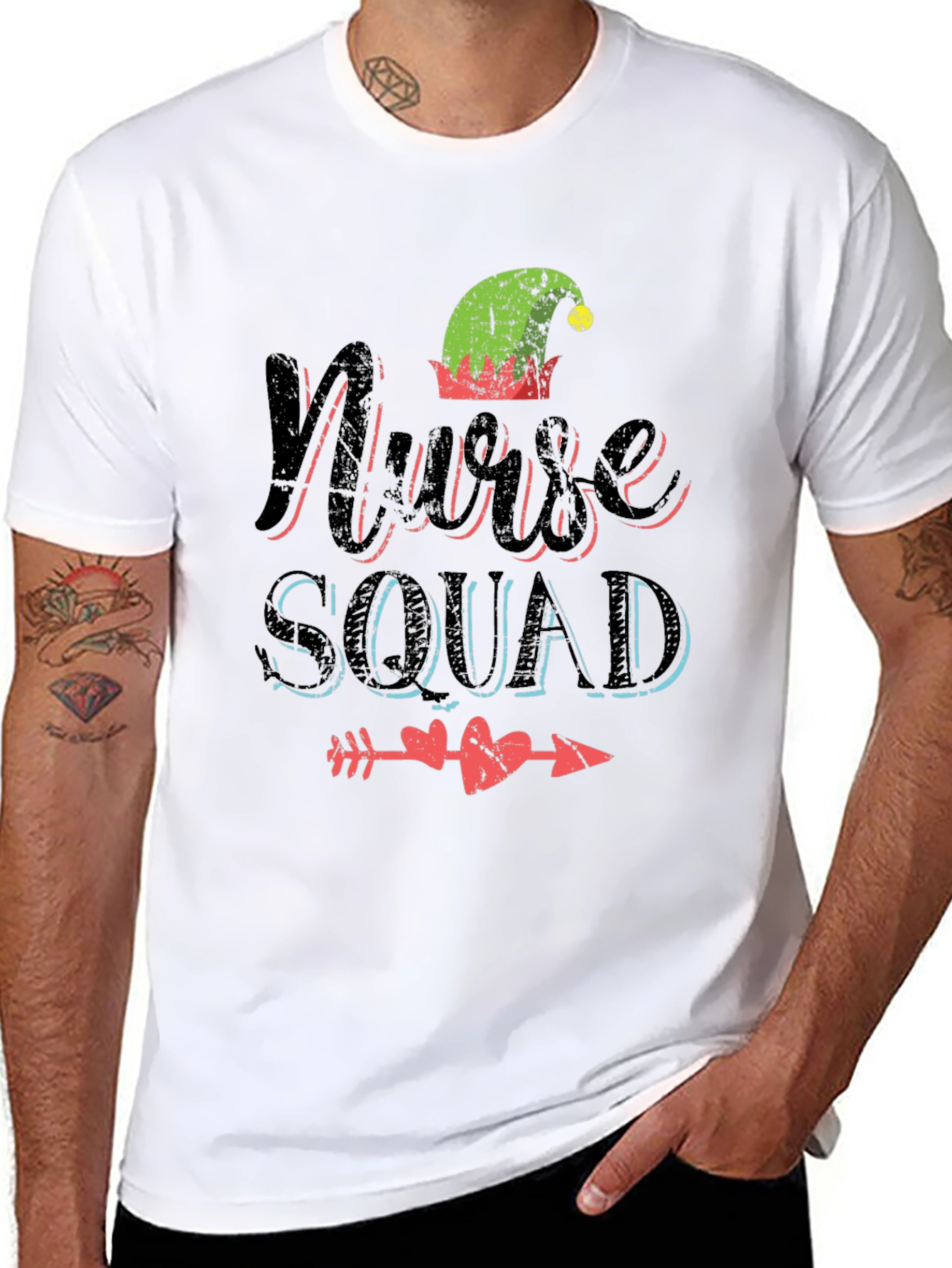 Nurse Squad Elf Hat Tee