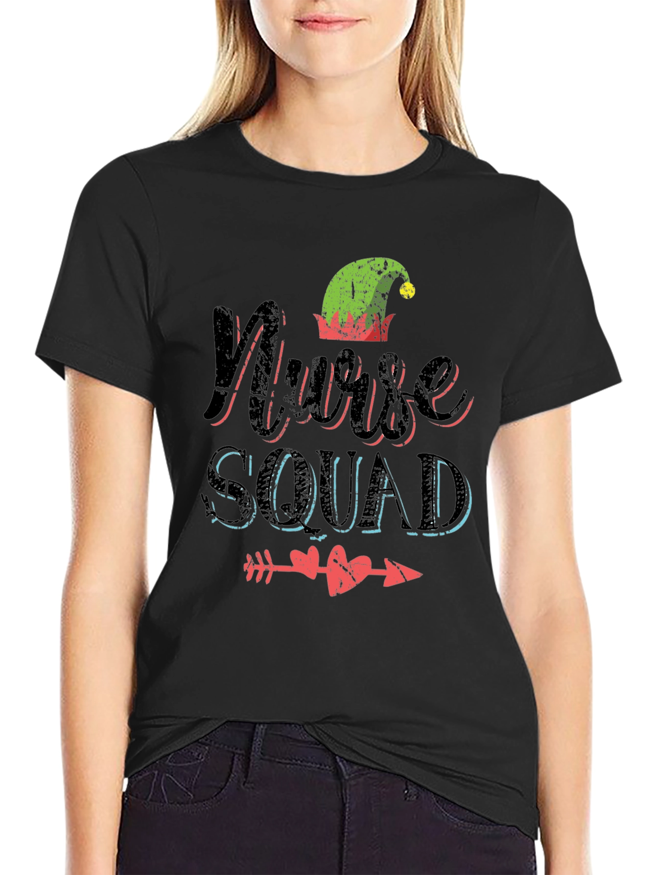 Nurse Squad Elf Hat Tee