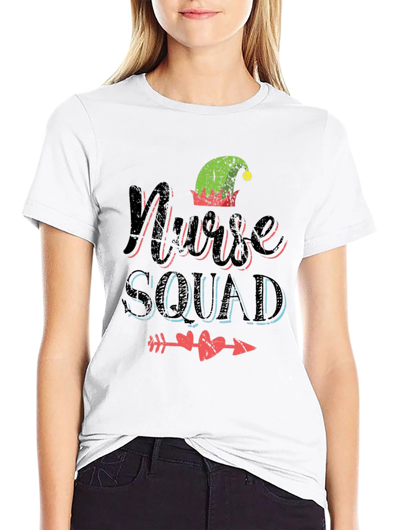Nurse Squad Elf Hat Tee