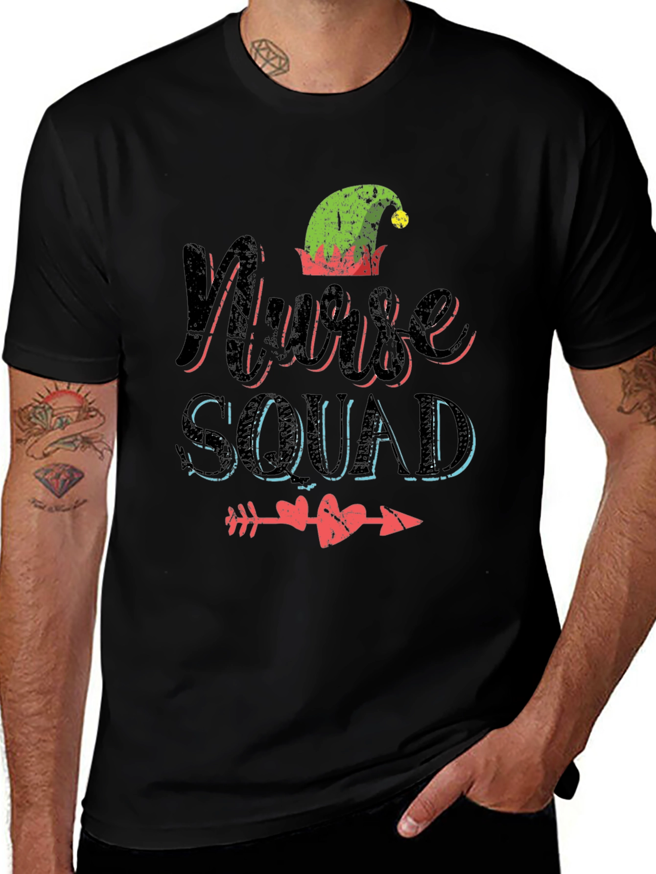 Nurse Squad Elf Hat Tee