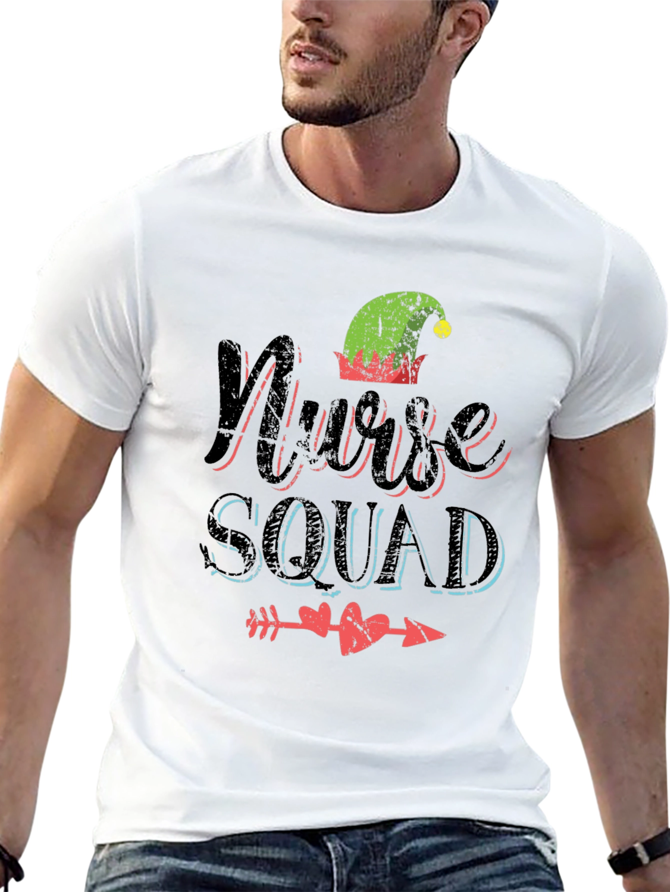 Nurse Squad Elf Hat Tee