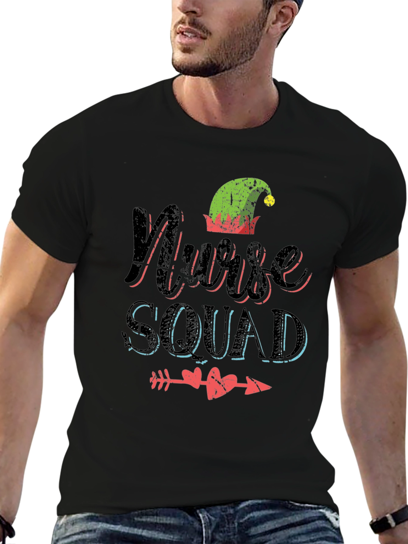 Nurse Squad Elf Hat Tee