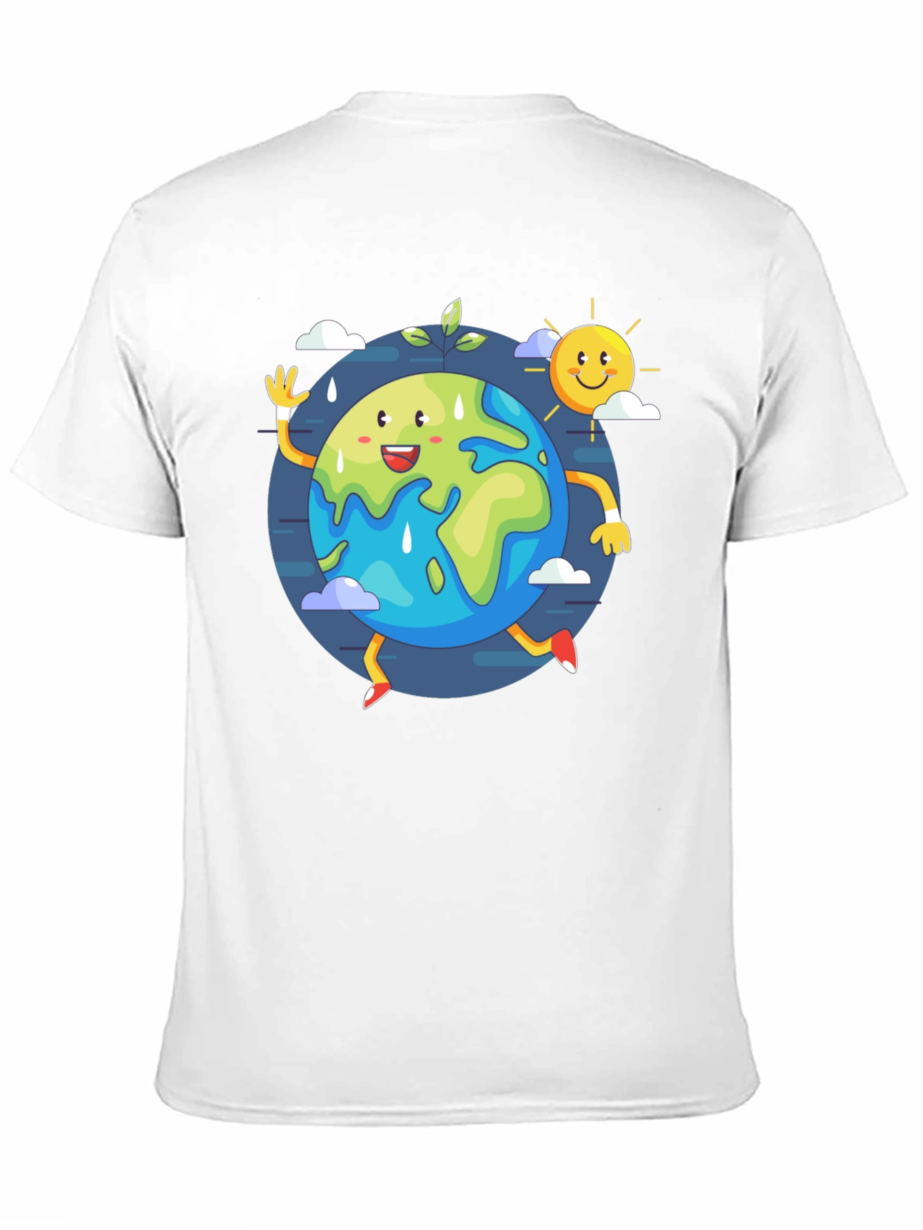 Cartoon Earth Graphic Tee - Save the Planet