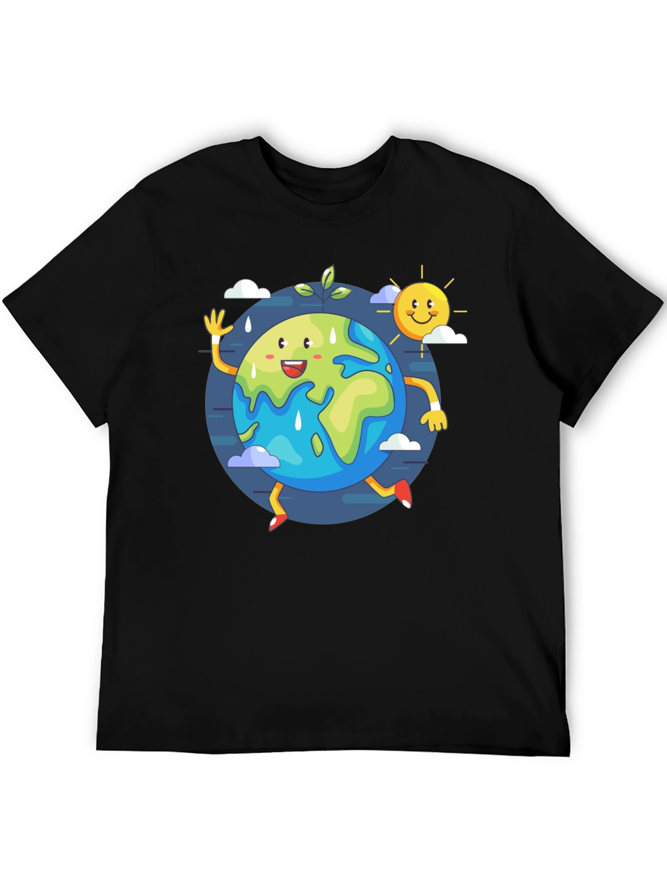 Cartoon Earth Graphic Tee - Save the Planet