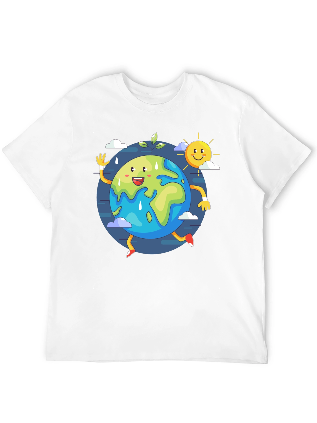 Cartoon Earth Graphic Tee - Save the Planet