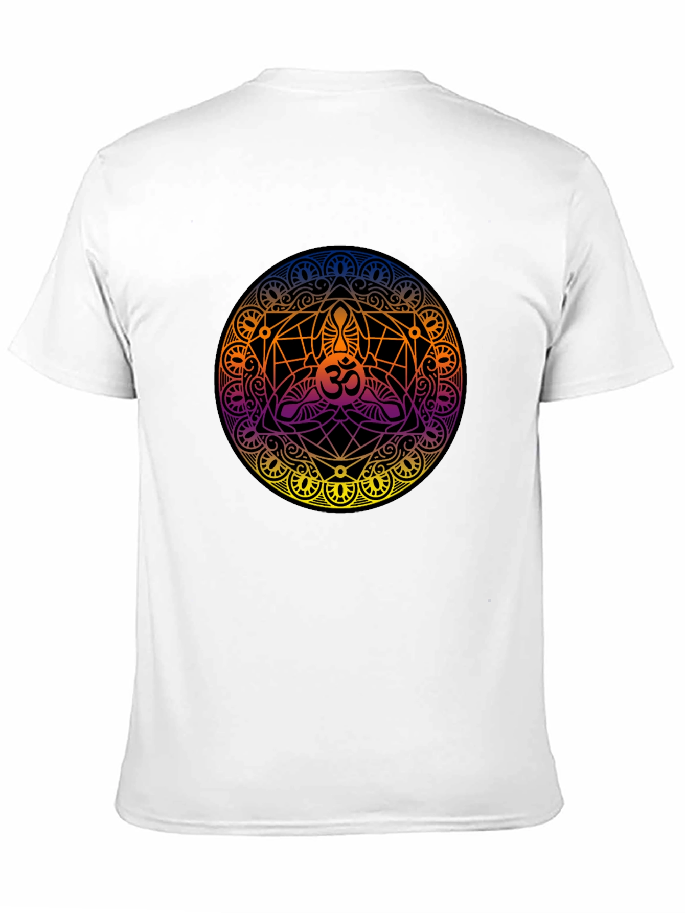 Om Mandala Graphic Tee - Black Cotton T-Shirt