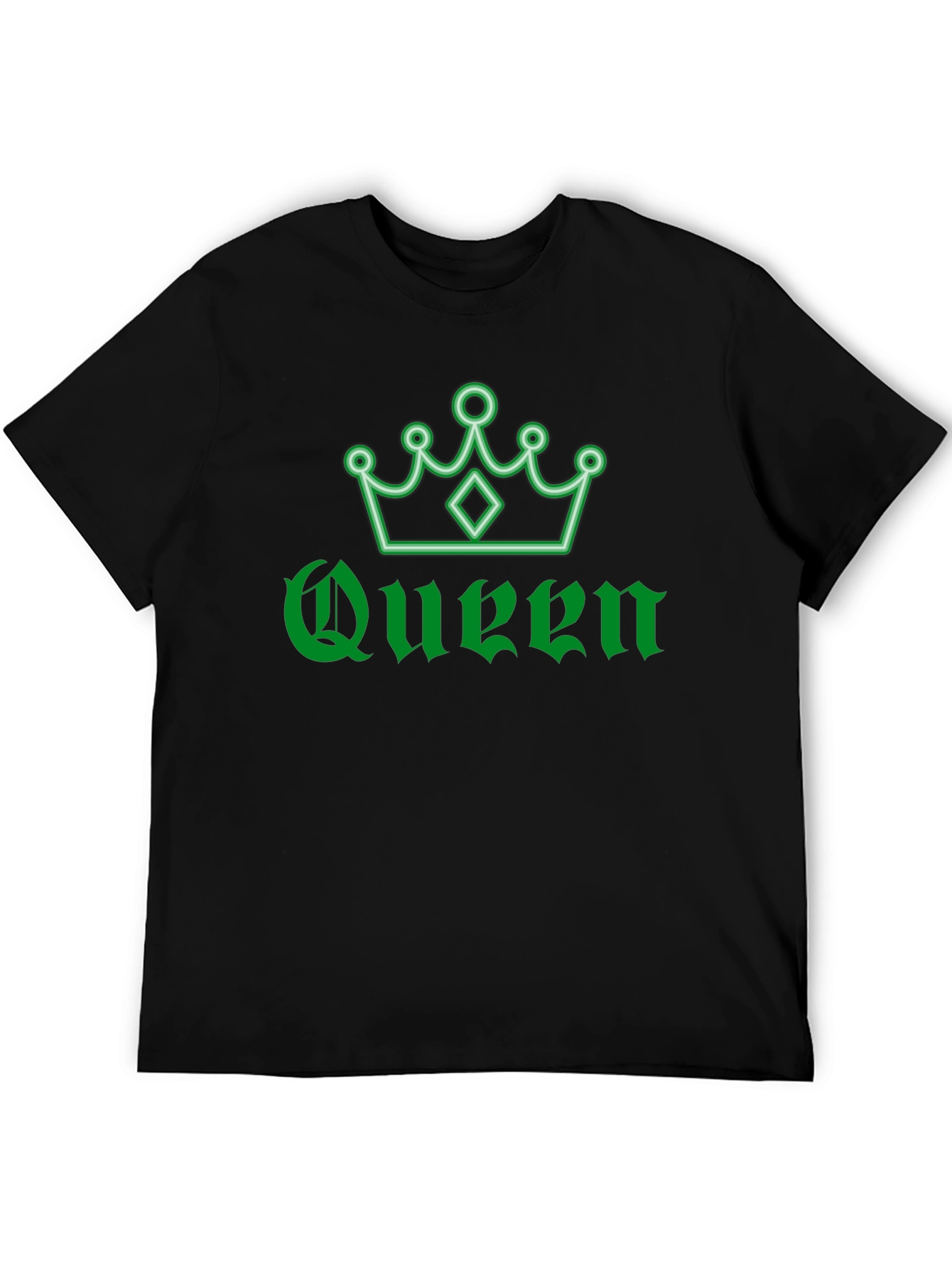 Queen Crown Graphic T-Shirt - Stylish Black Tee
