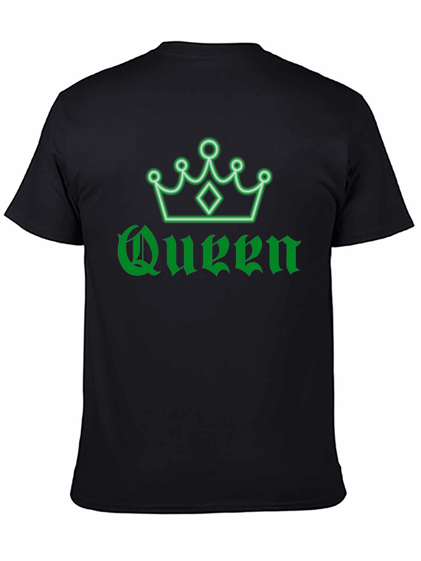 Queen Crown Graphic T-Shirt - Stylish Black Tee