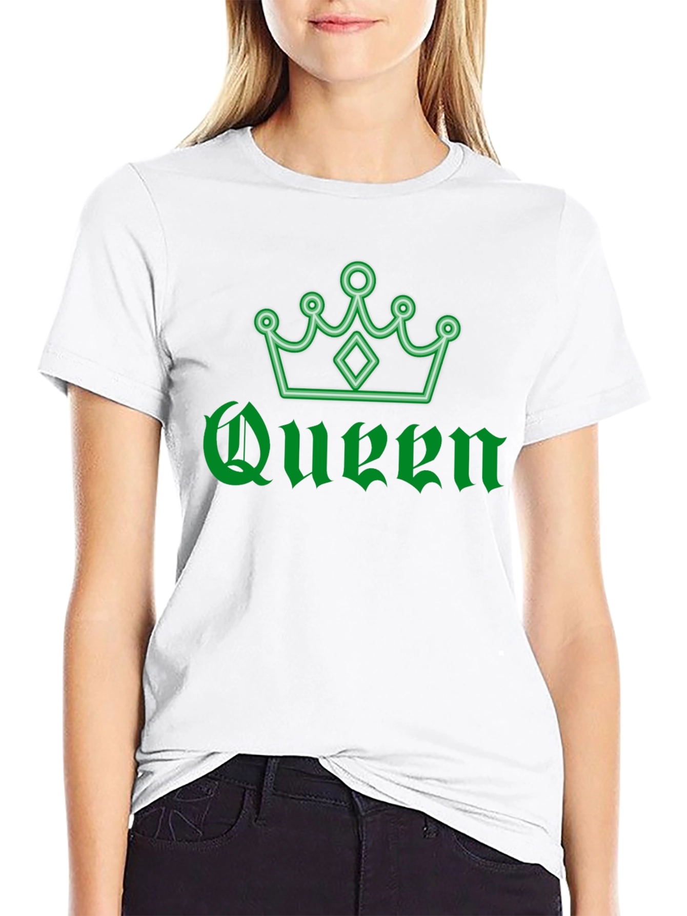 Queen Crown Graphic T-Shirt - Stylish Black Tee