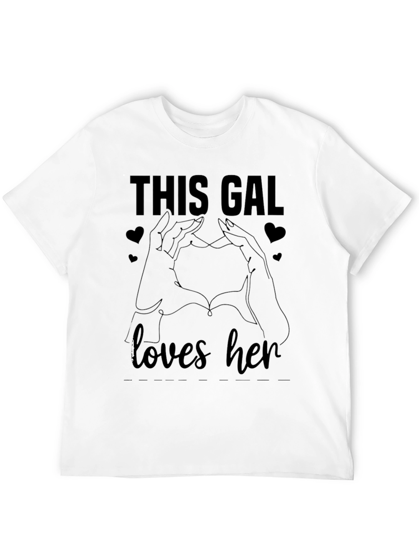 This Gal Loves Her - Heart Hands Graphic Tee