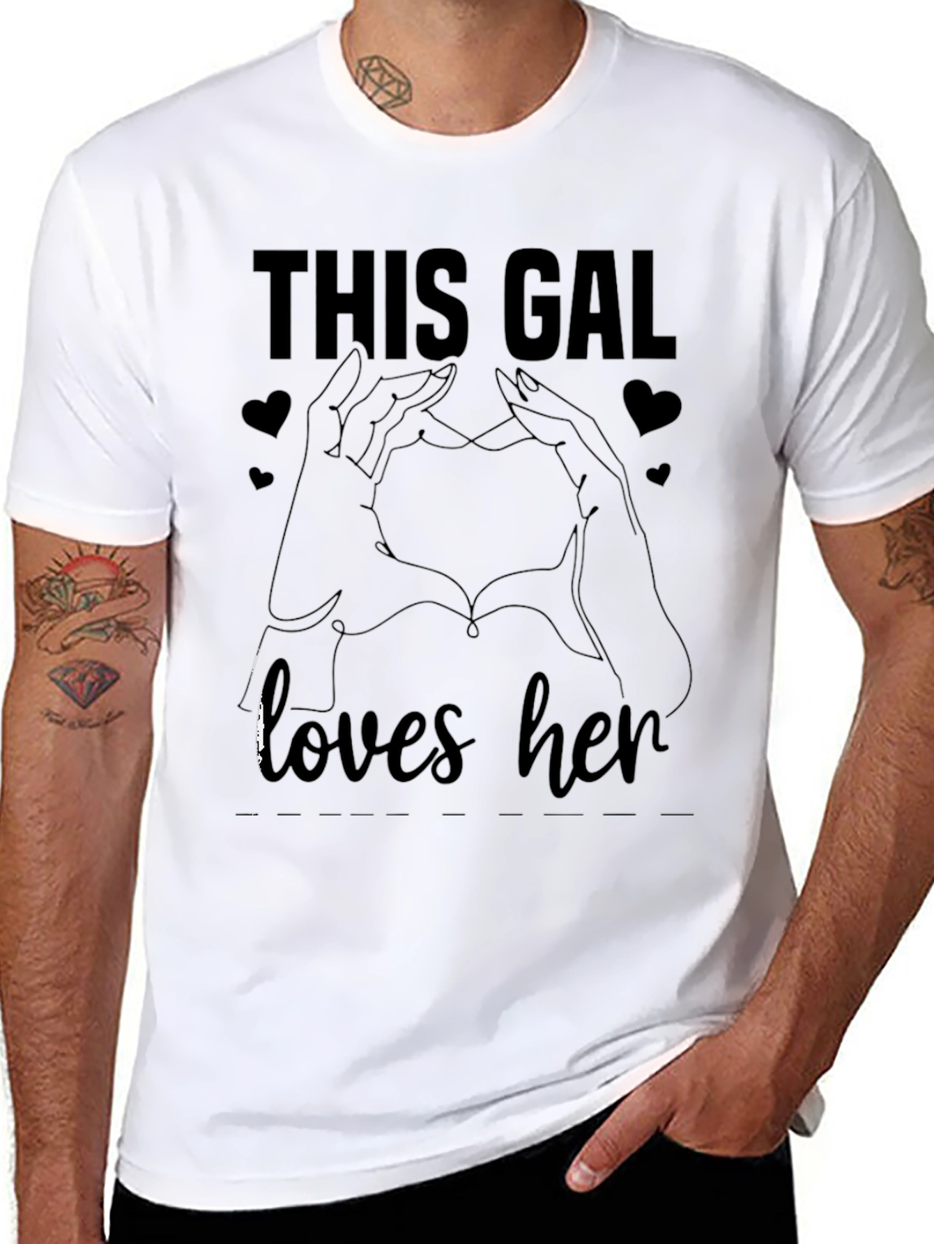 This Gal Loves Her - Heart Hands Graphic Tee