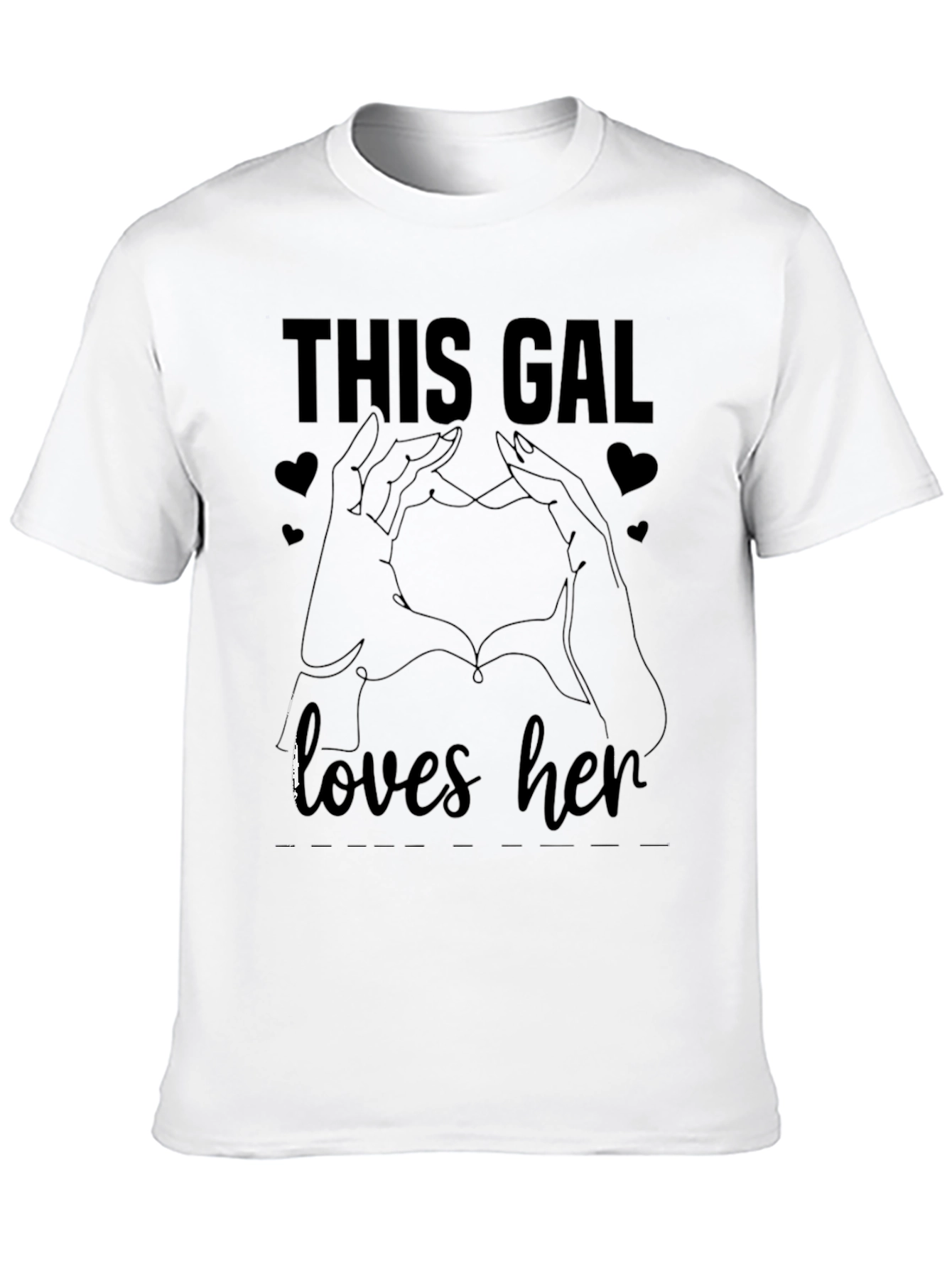 This Gal Loves Her - Heart Hands Graphic Tee