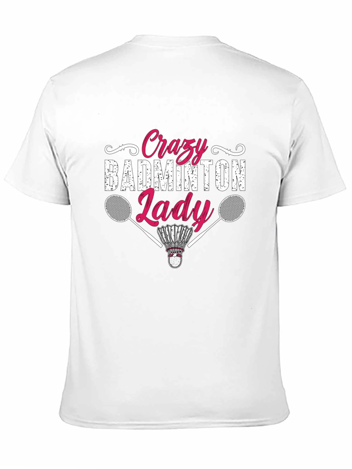 Crazy Badminton Lady Graphic Tee