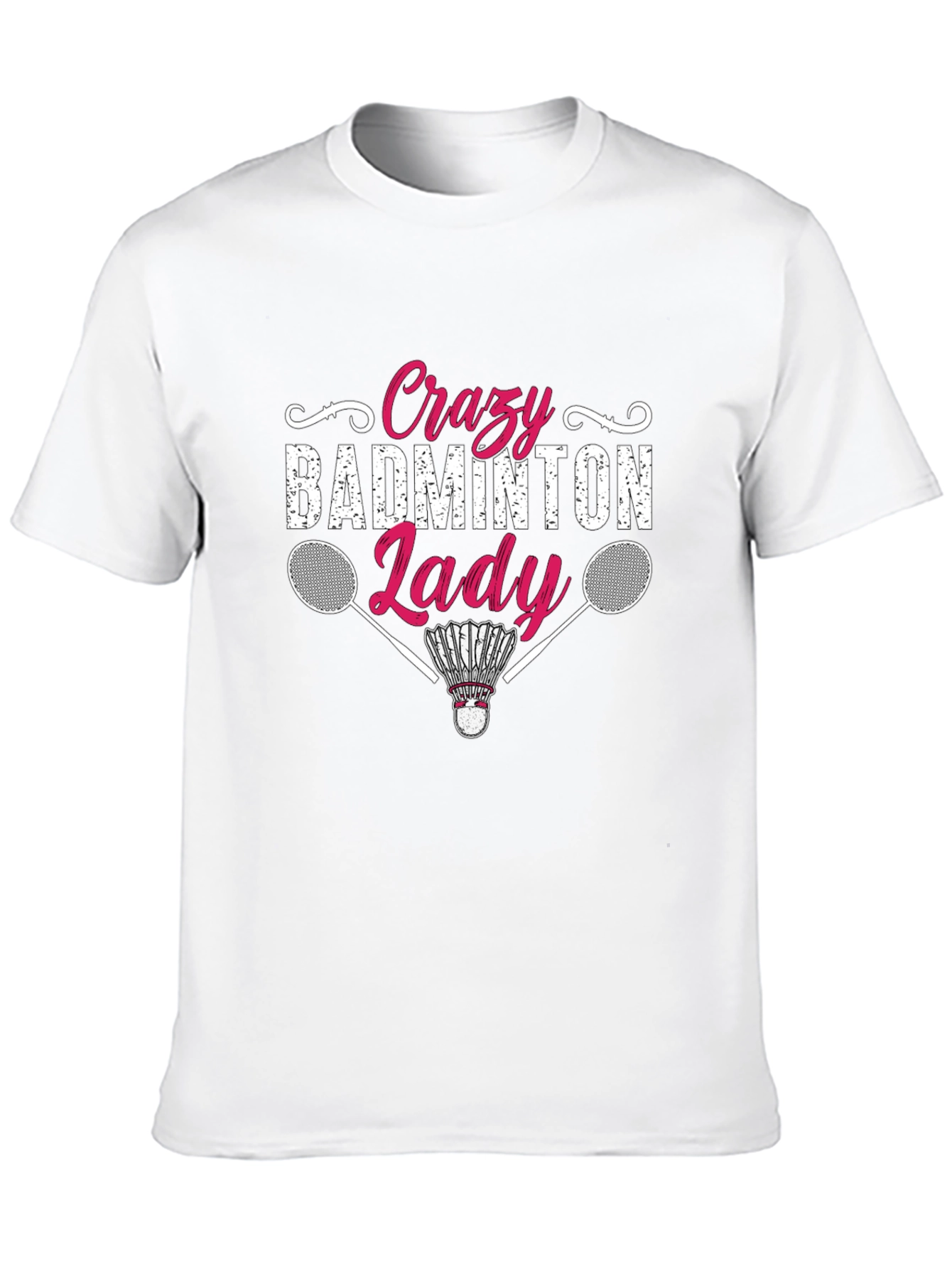 Crazy Badminton Lady Graphic Tee